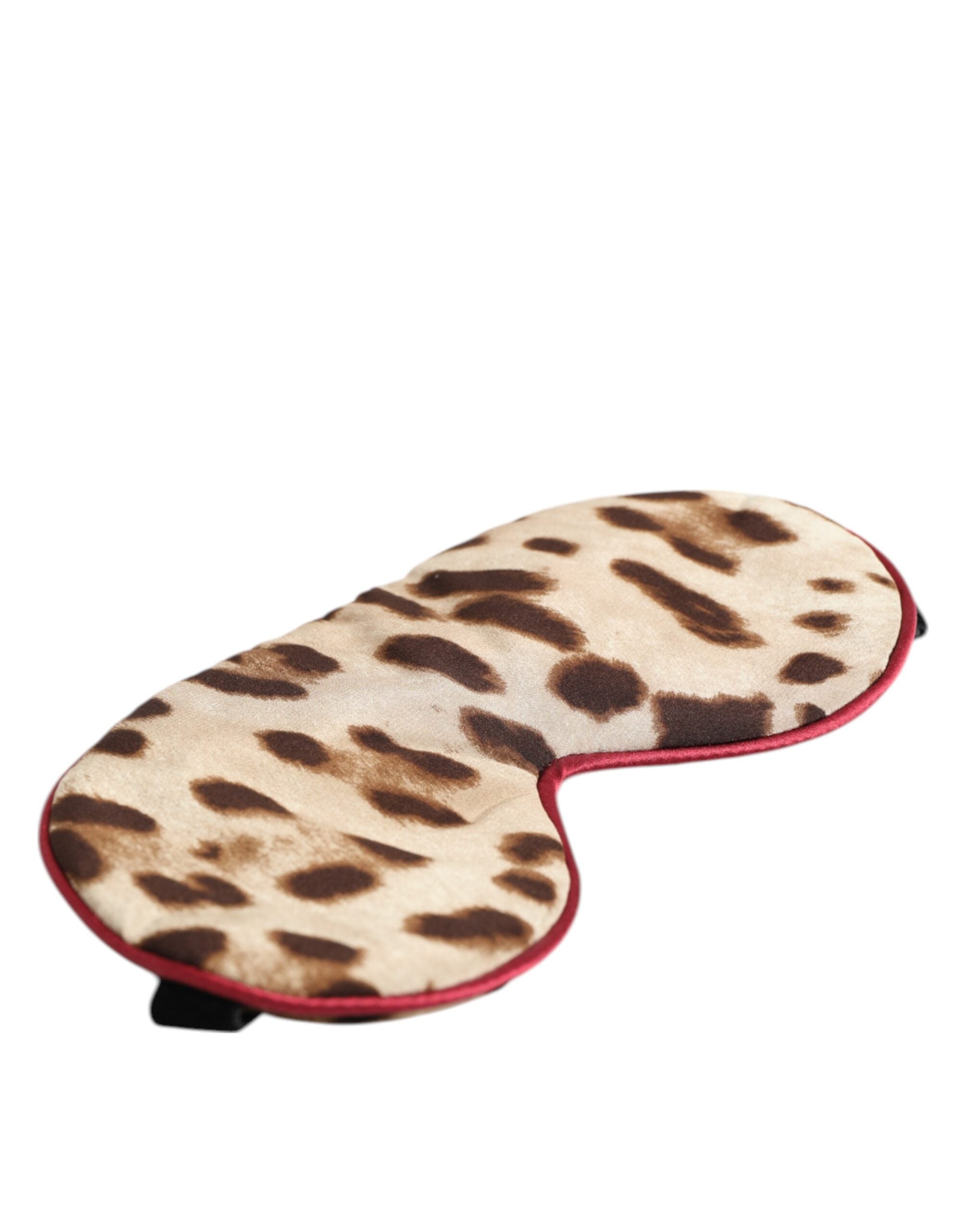 Dámská hedvábná maska na oči s hnědým leopardím potiskem