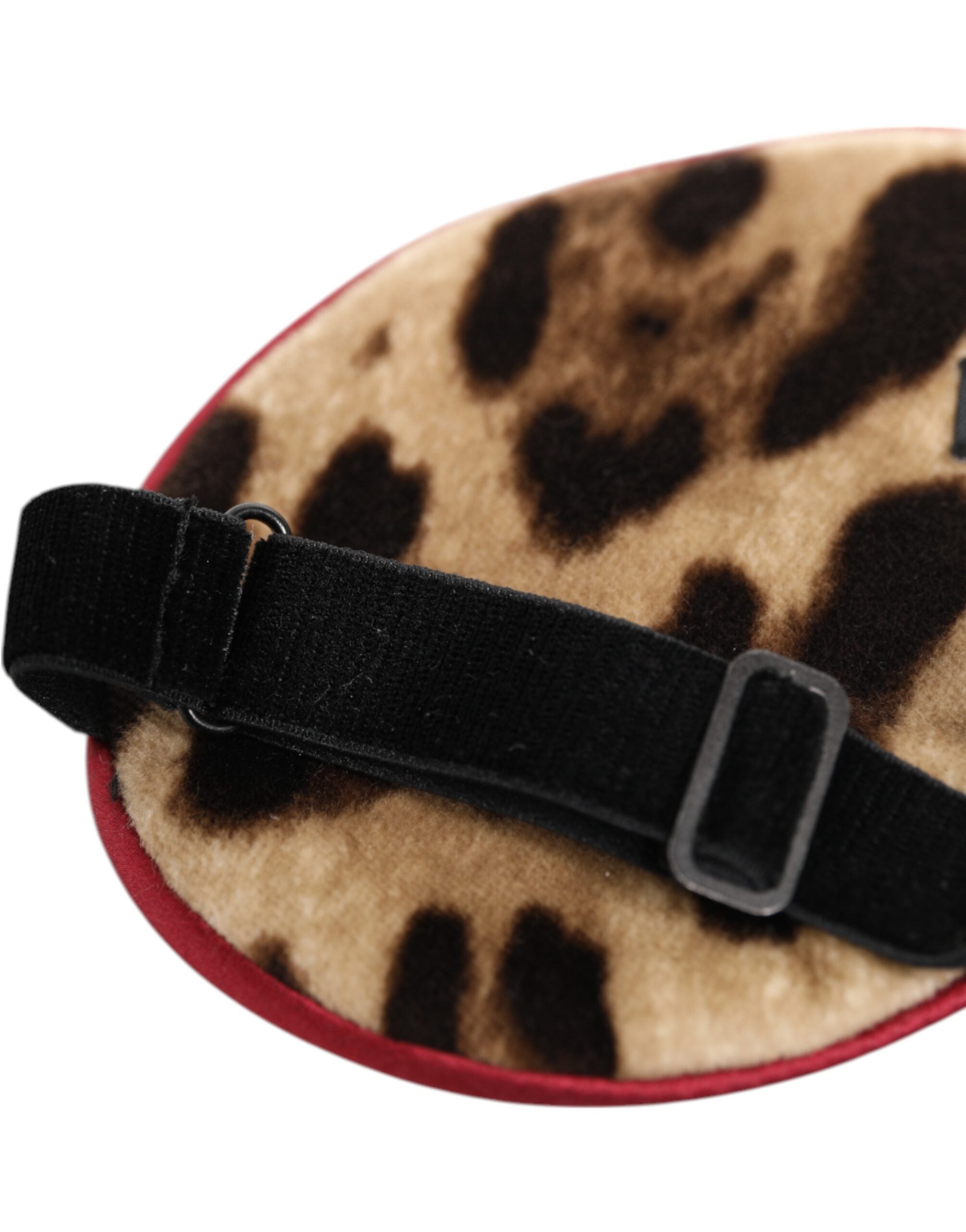 Dámská hedvábná maska na oči s hnědým leopardím potiskem