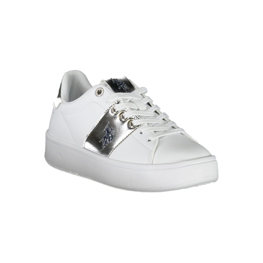 White Polyester Sneaker