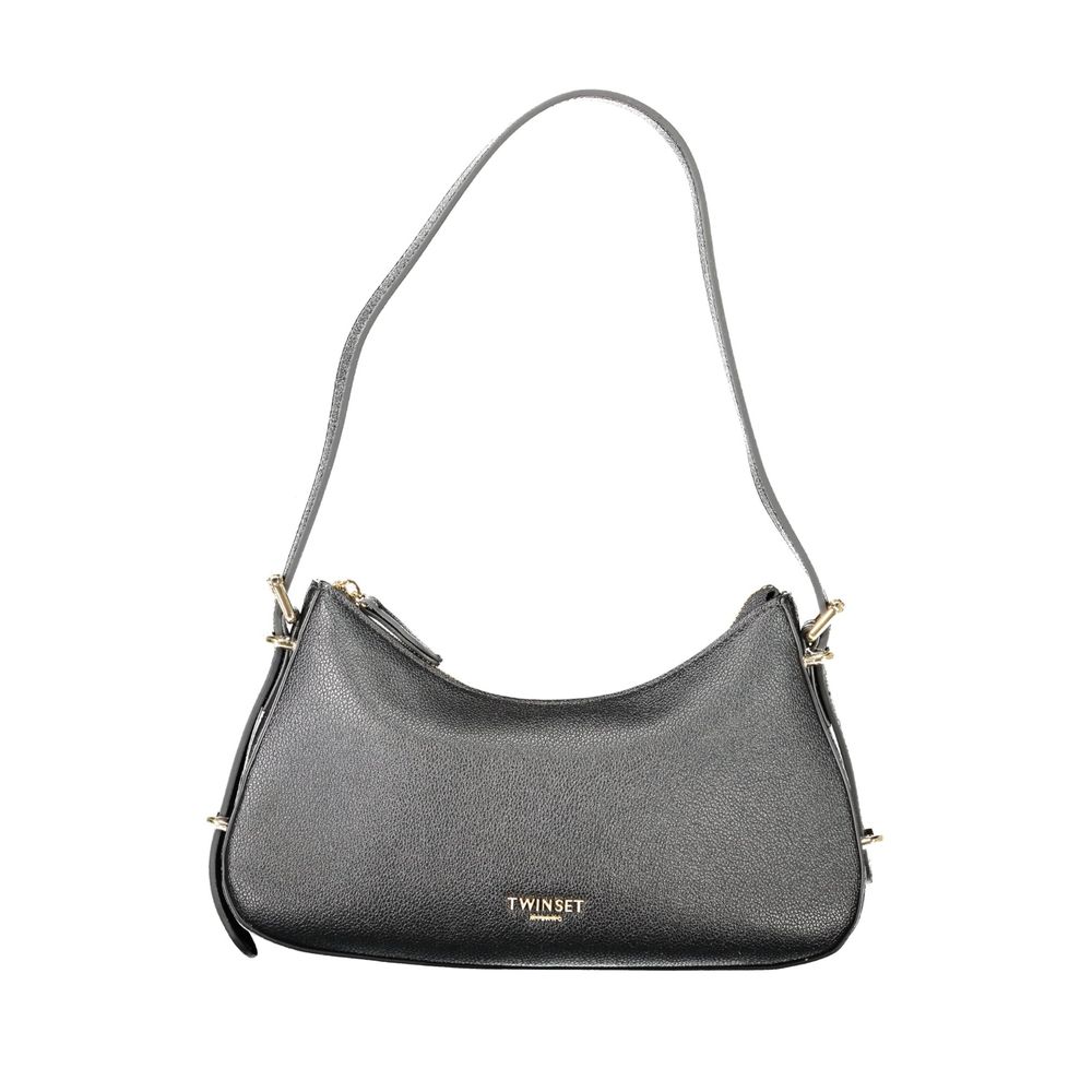 Black Polyethylene Women Handbag