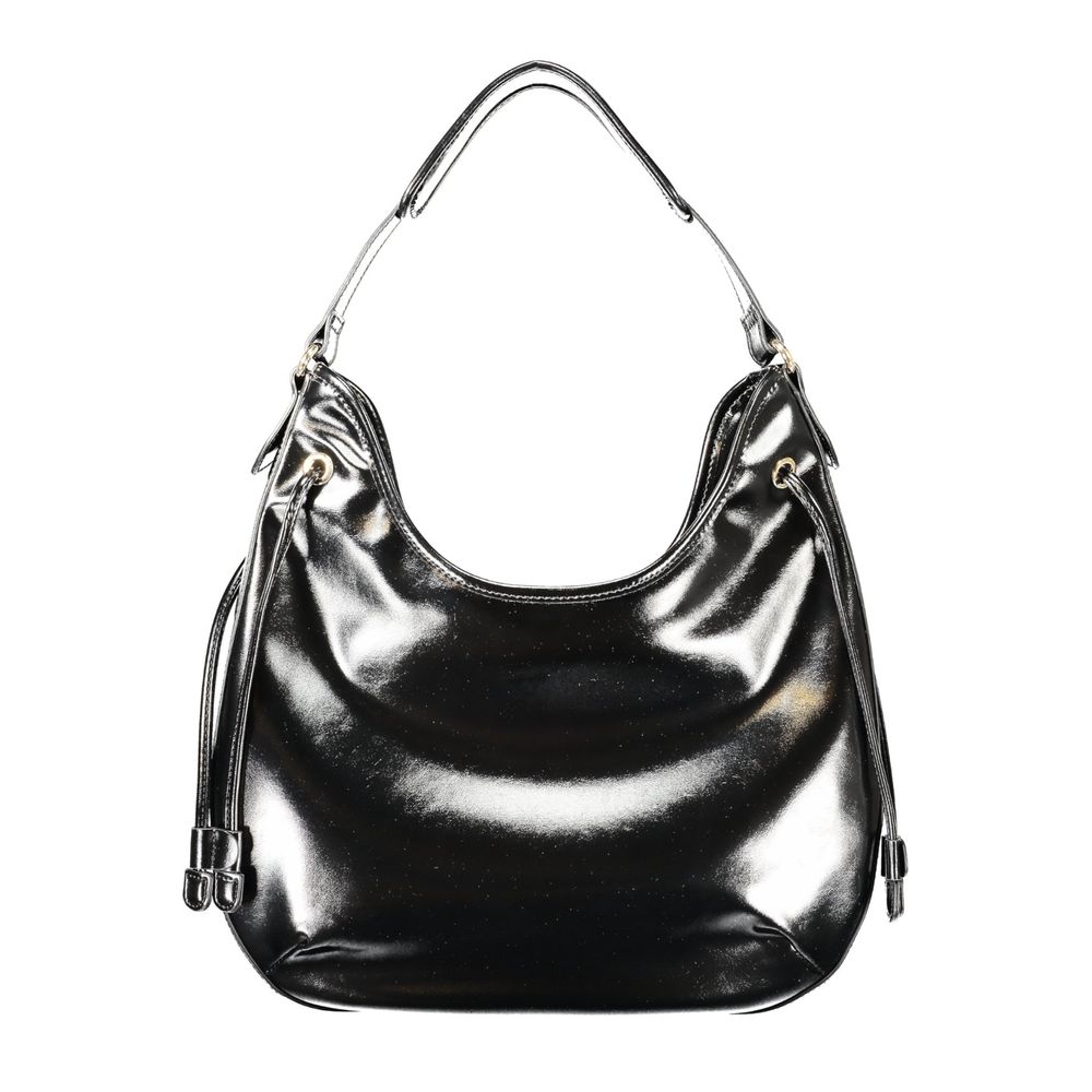 Black Polyethylene Women Hobo Bag