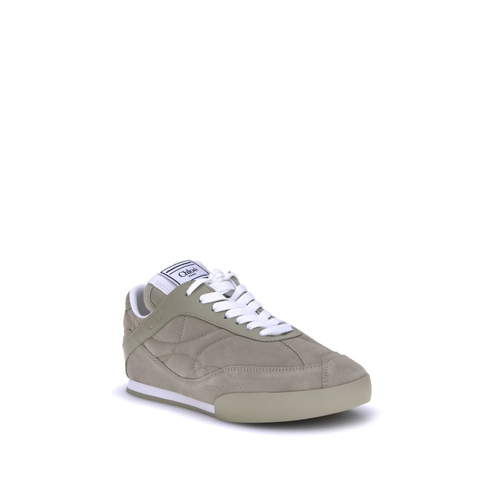 Beige Calf Leather Bos Taurus Low Top Sneakers