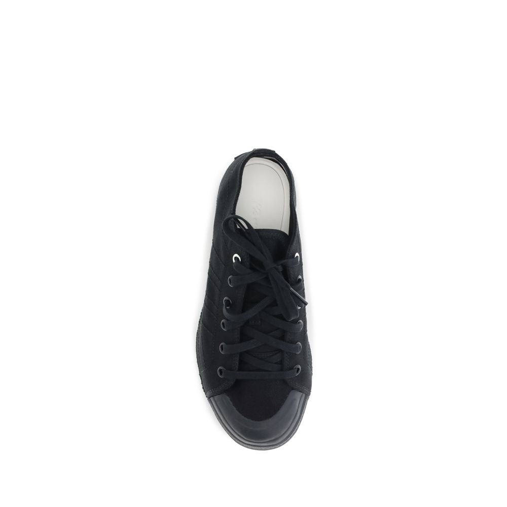 Black Fabric Athletic Sneakers