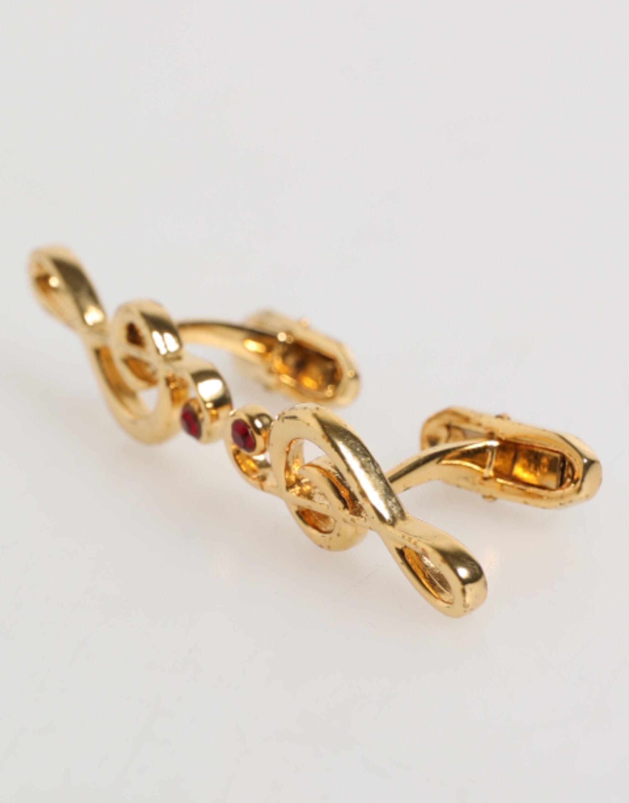Gold Musical Note Metal Brass Pin Men Accessory Cufflinks