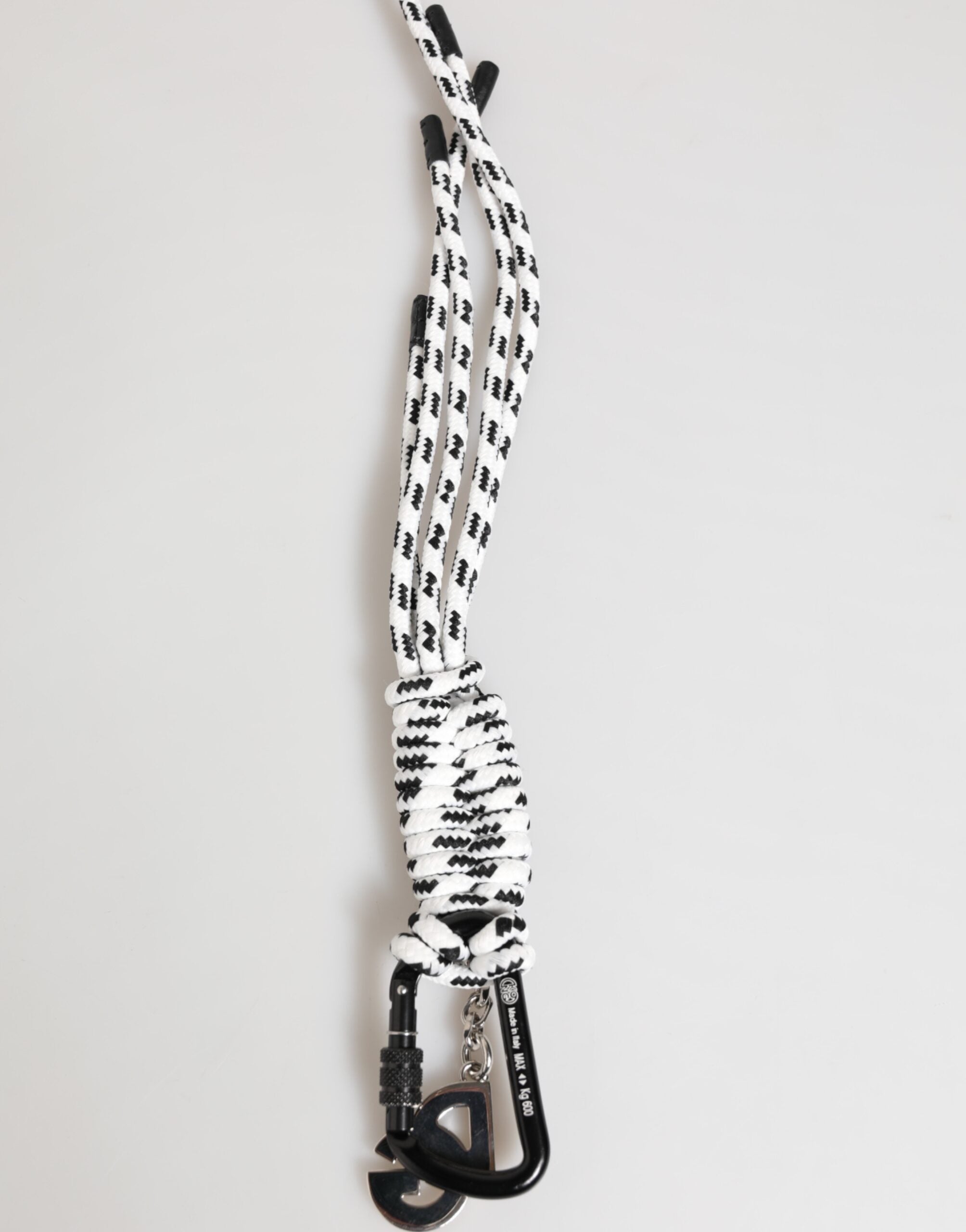 Vícebarevná polyesterová páska s logem DG - přívěsek na klíče