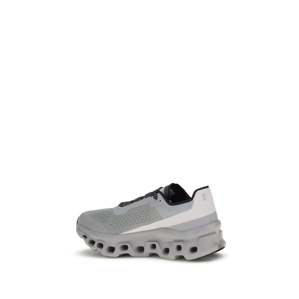 Gray Polyester Athletic Sneakers