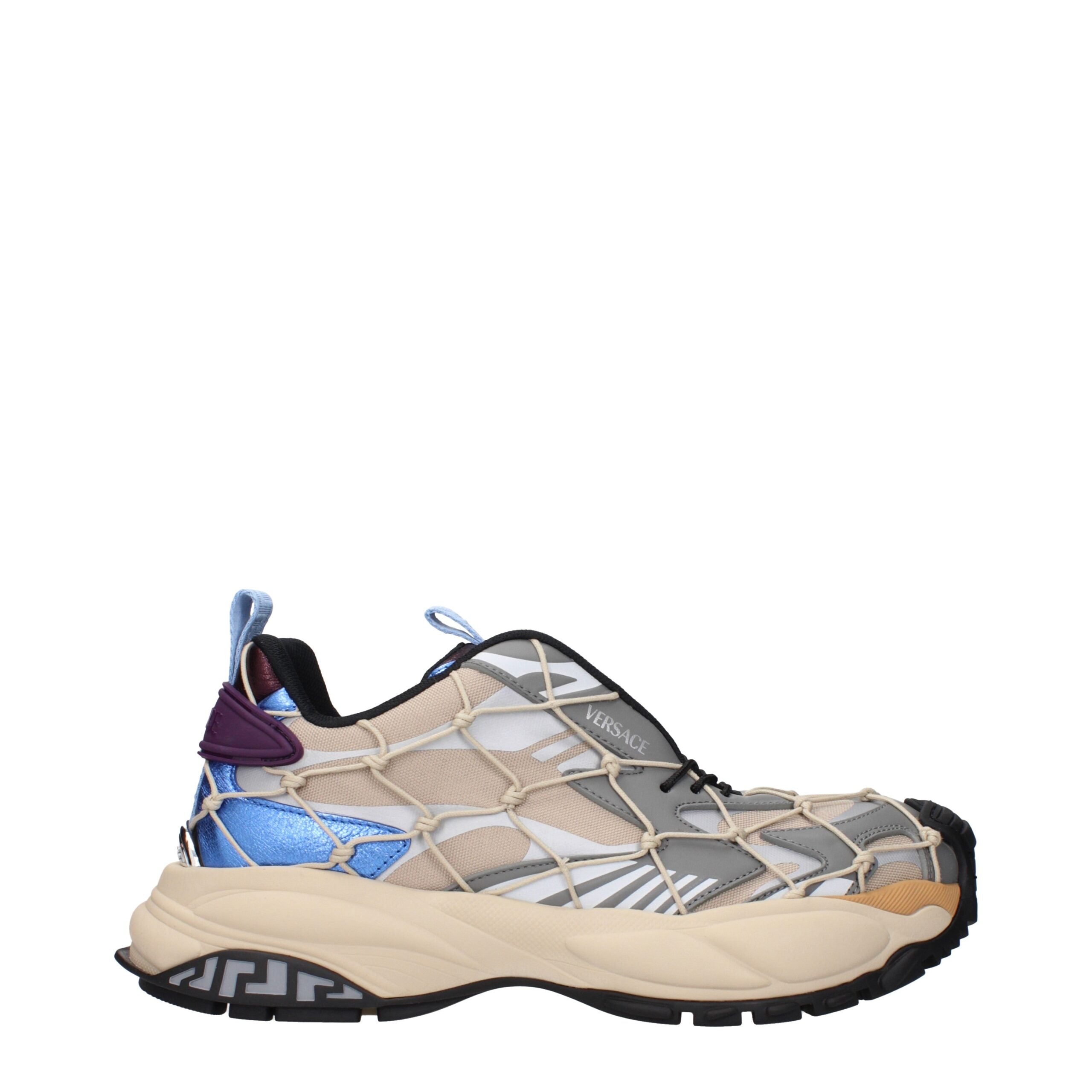 Beige Fabric Sneakers