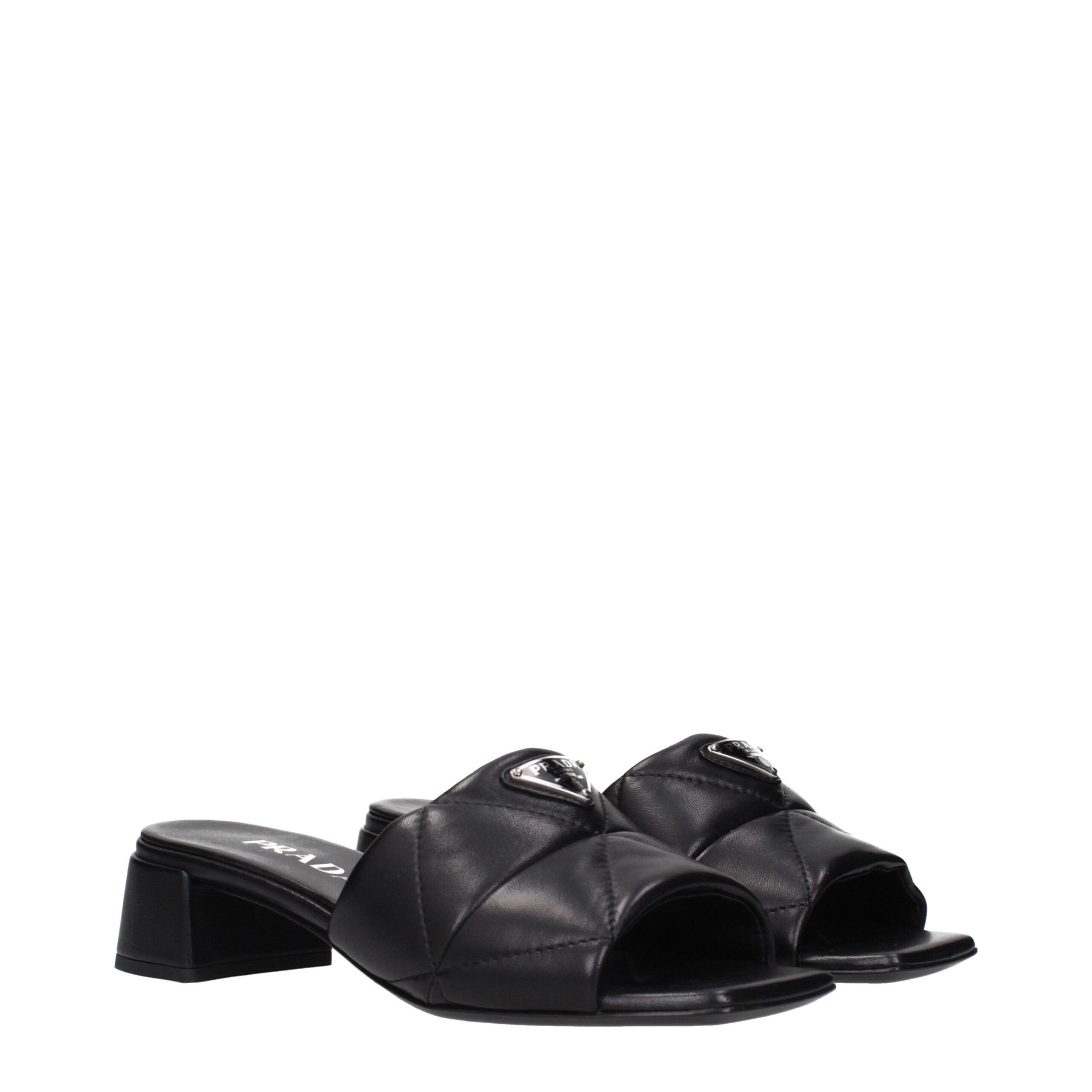 Black Leather Sandals