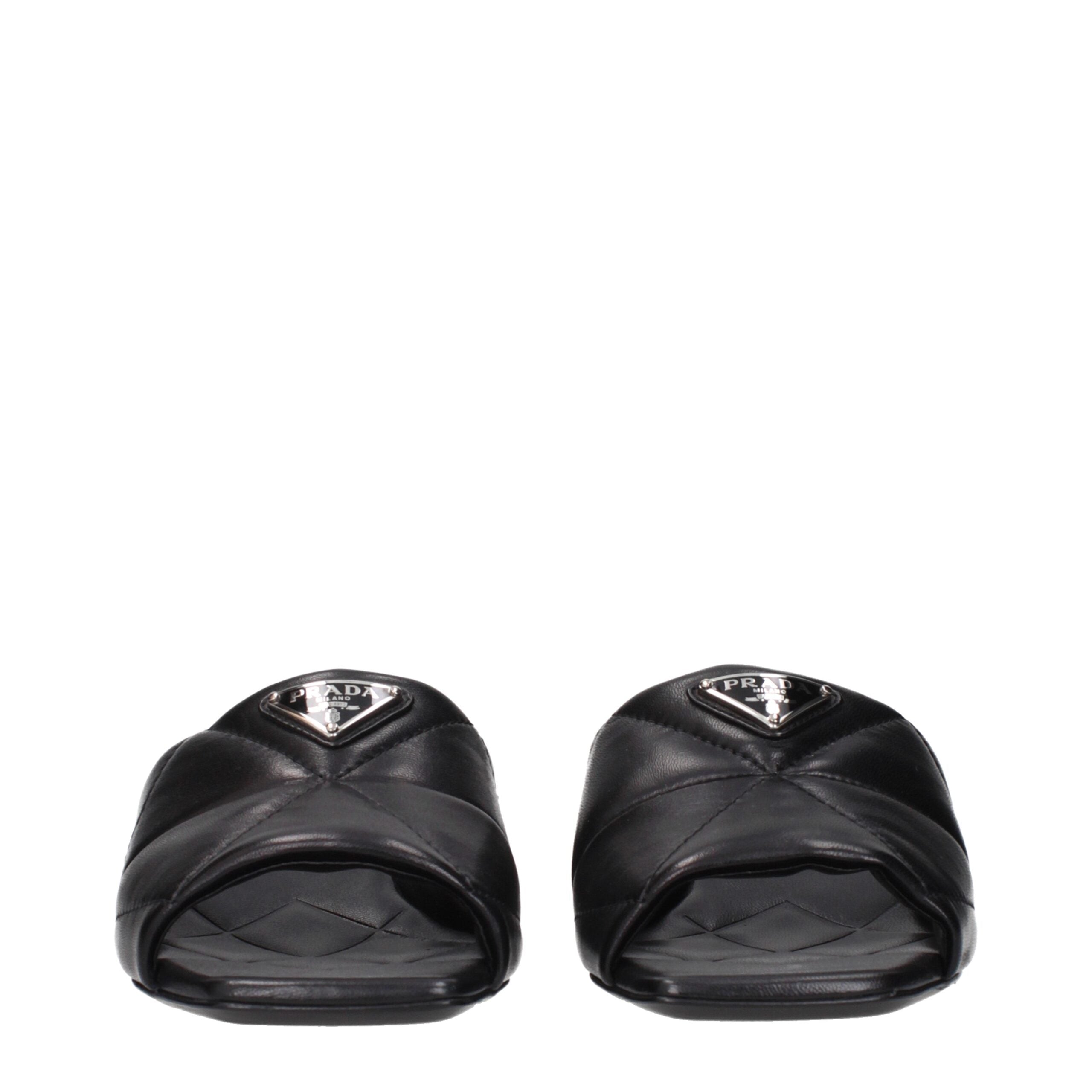 Black Leather Sandals