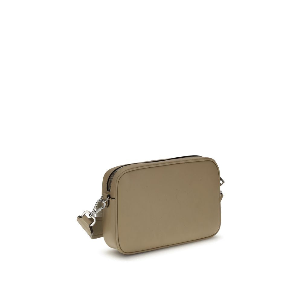 Beige Leather Shoulder Bag