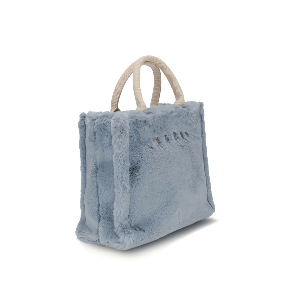 Light Blue Polyester Handbag