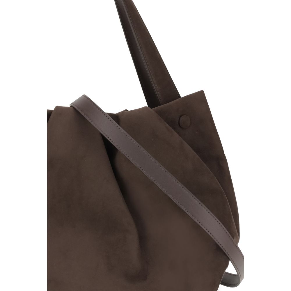 Brown Other Fibres Shoulder Bag