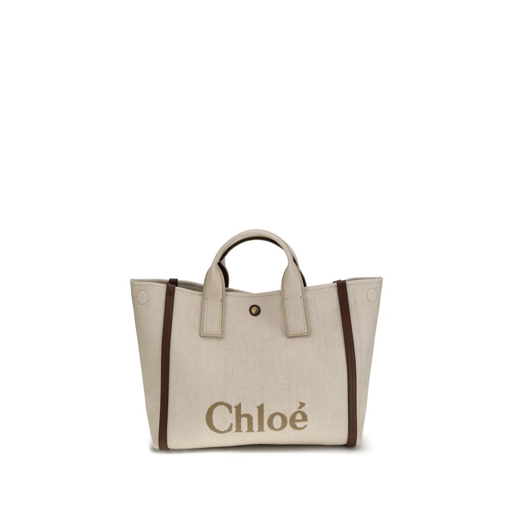 Beige Cotton Shoulder Bag