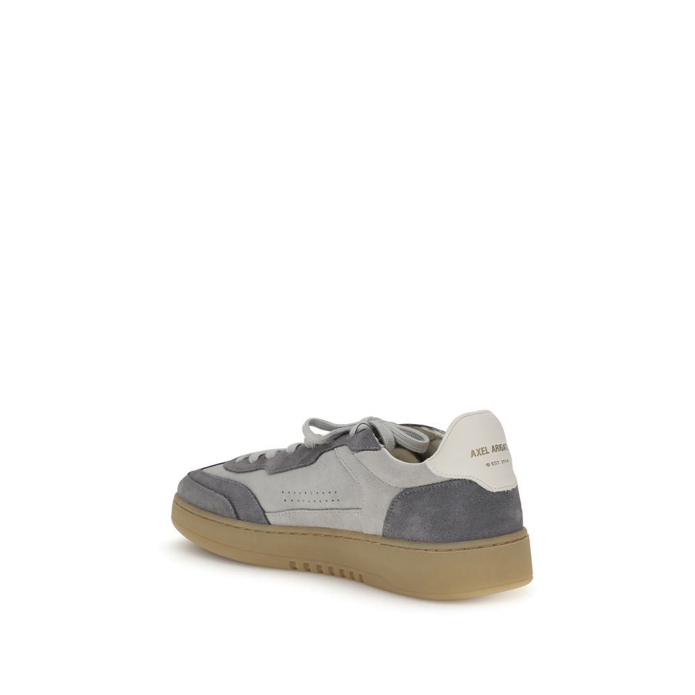 Gray Leather Low Top Sneakers