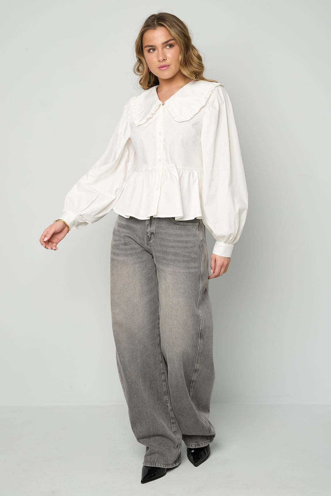 Cotton Blouses & Shirts Solid color Casual Spring/Summer Clothes