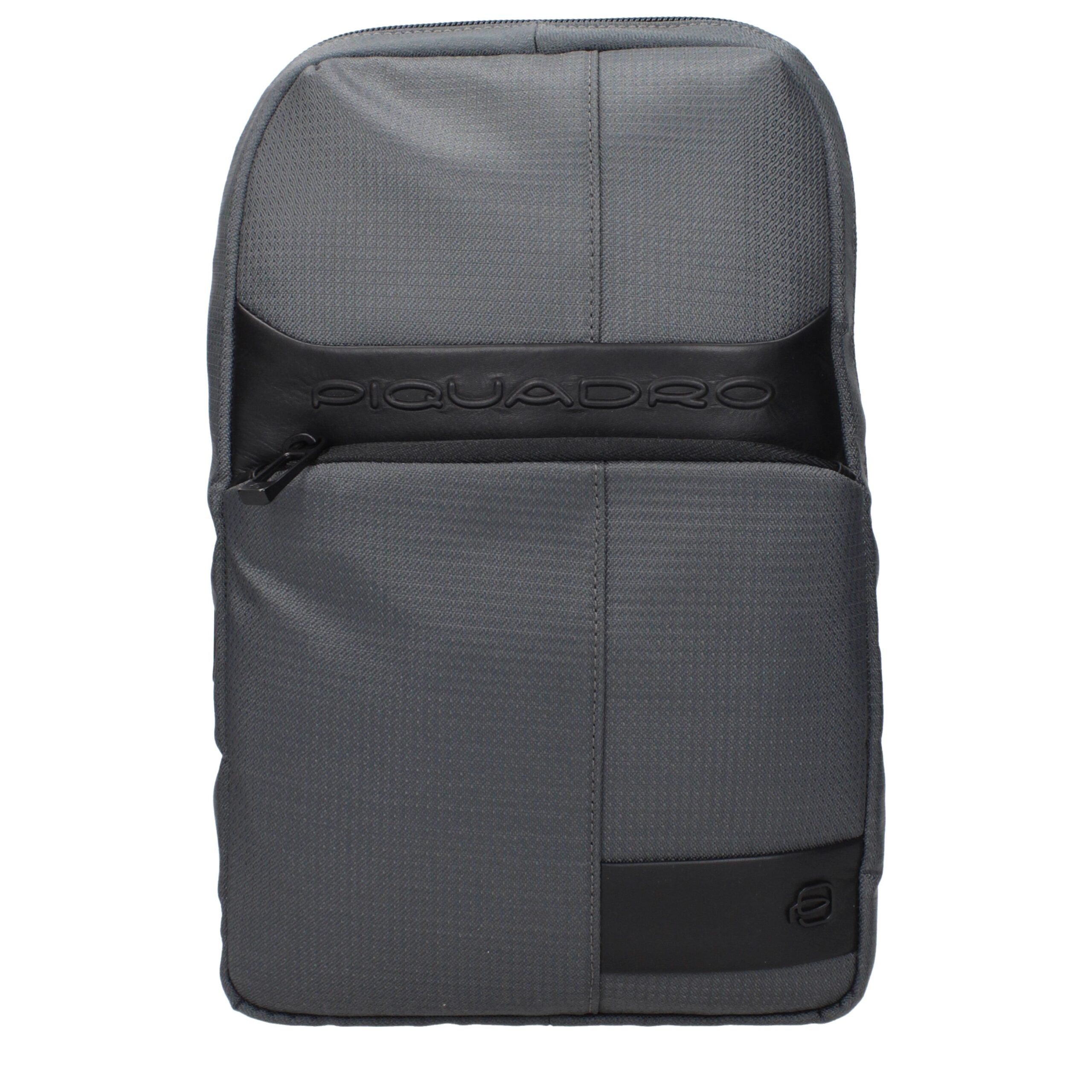 Gray Fabric Crossbody Bag