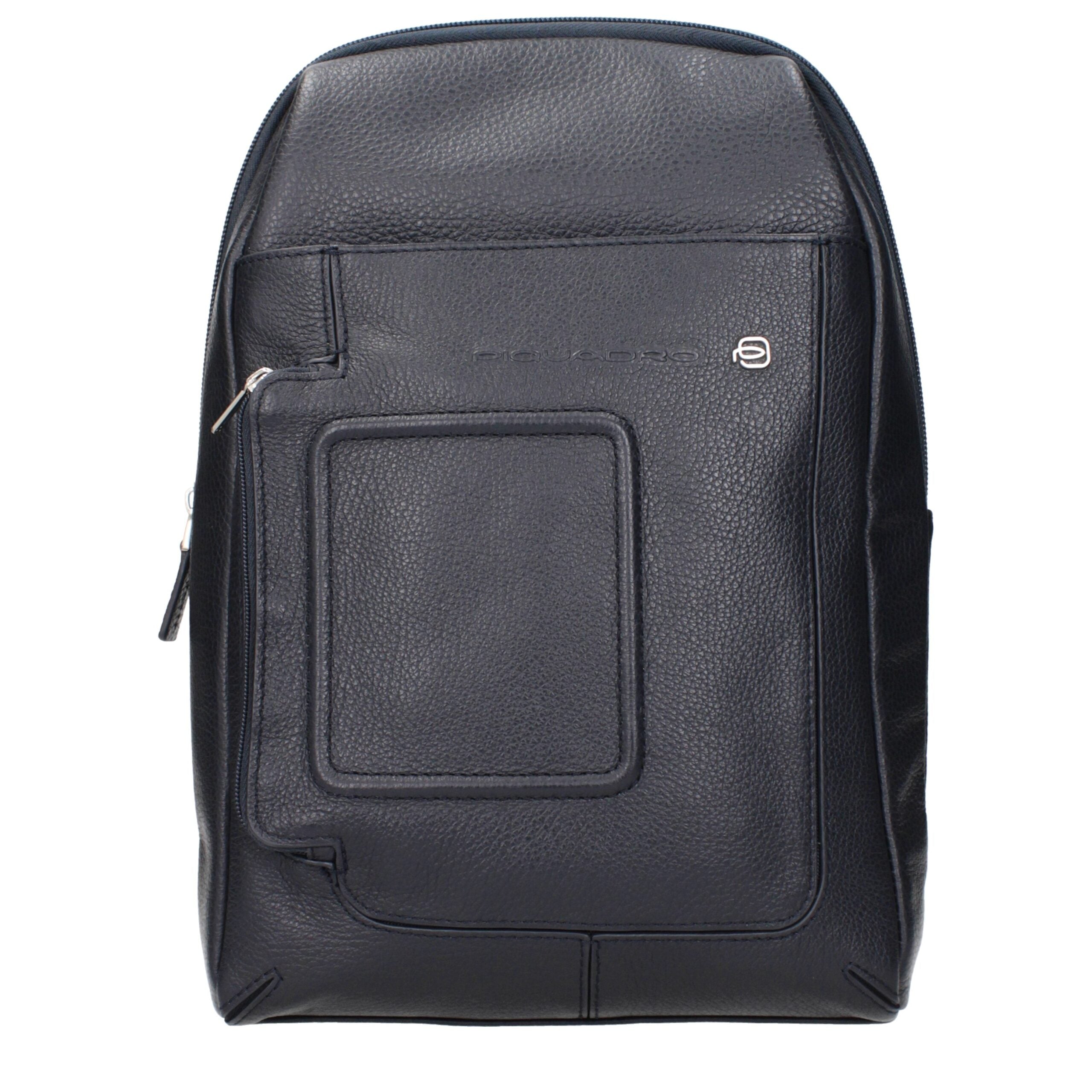 Blue Leather Crossbody Bag