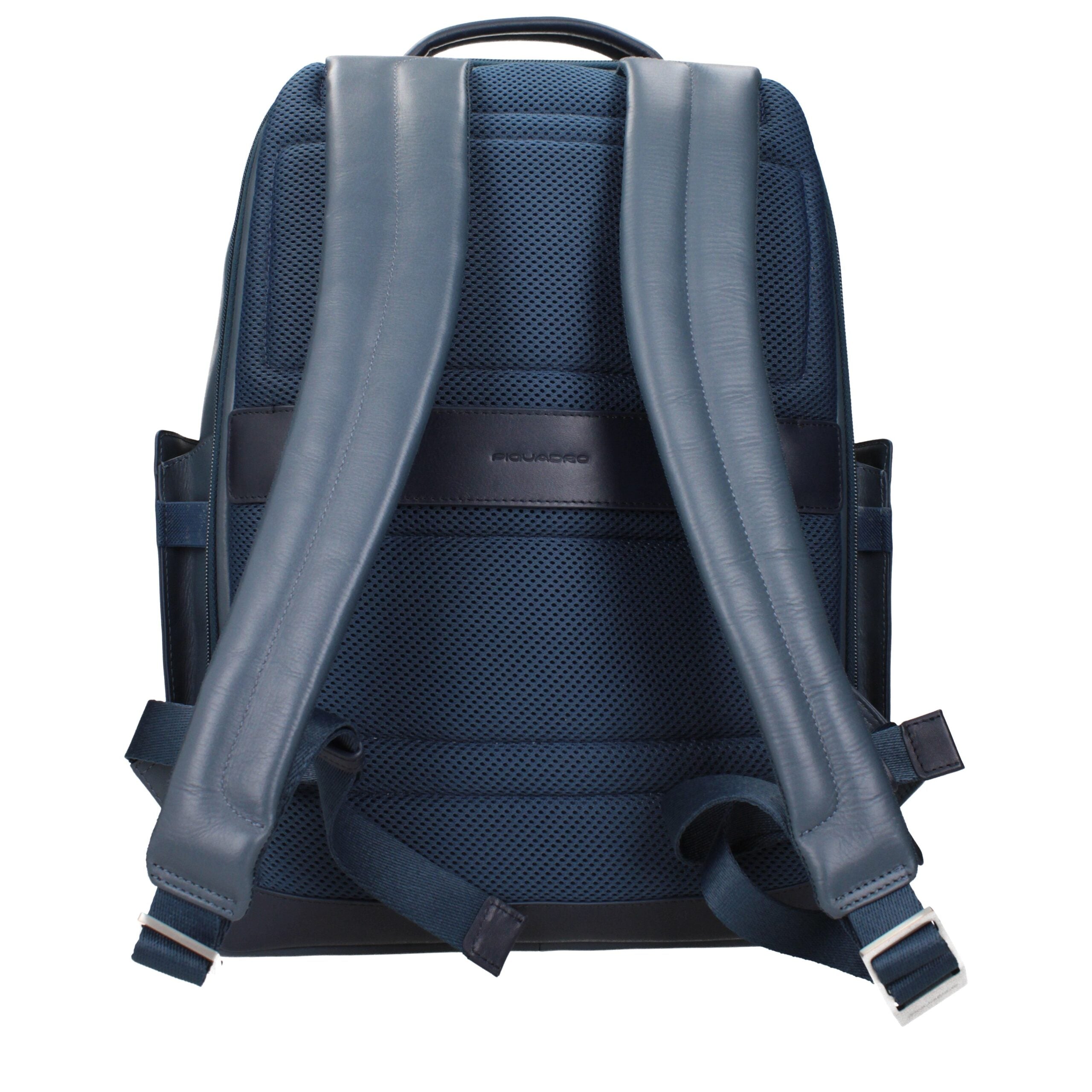 Blue Leather Backpack