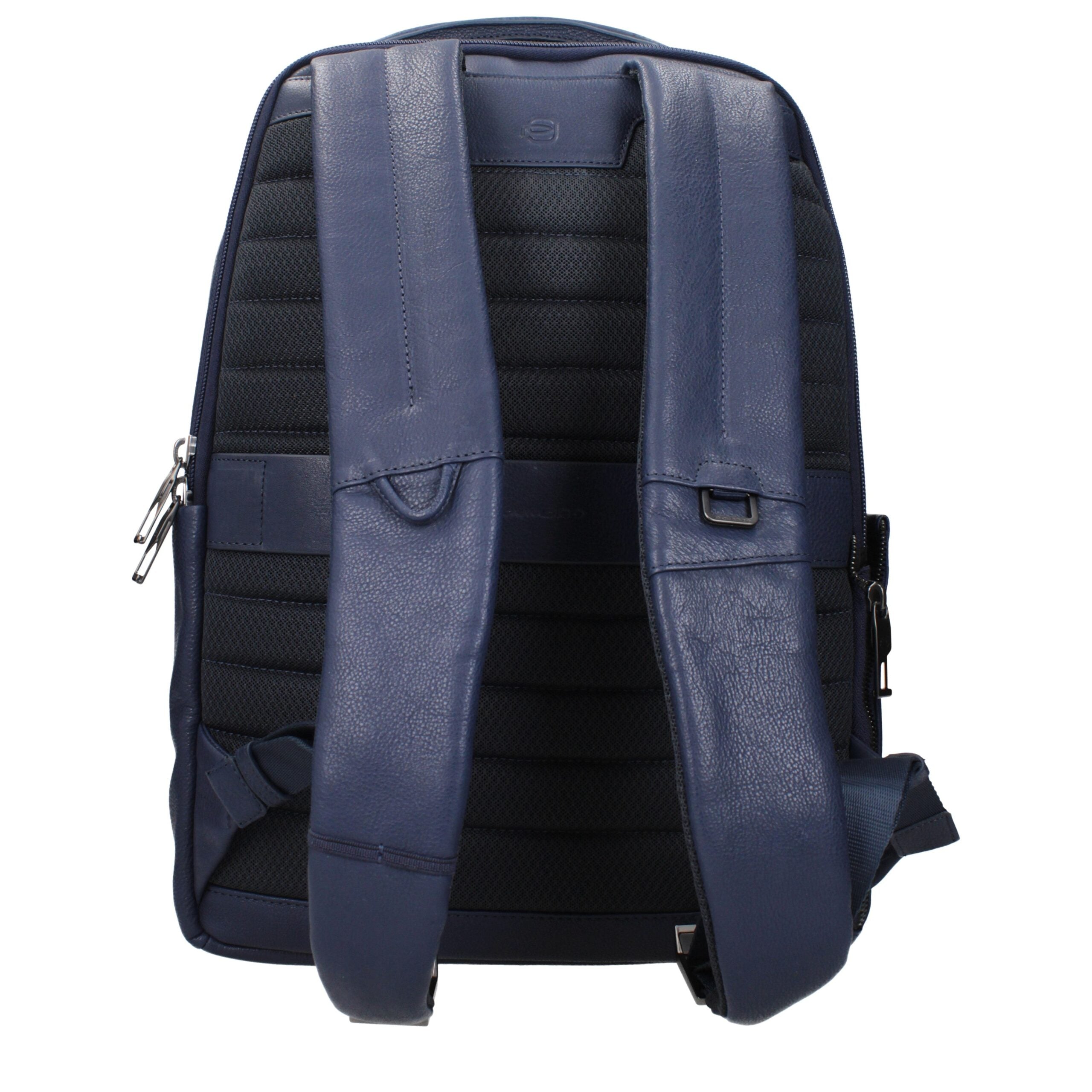 Blue Leather Backpack