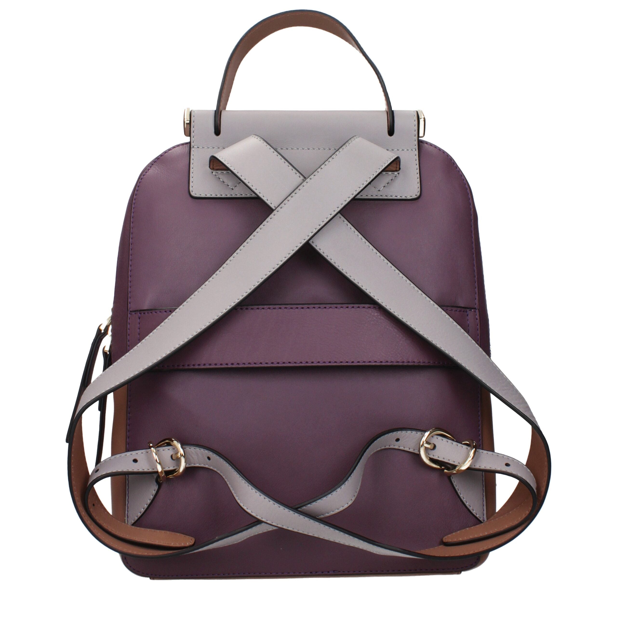 Purple Leather Backpack