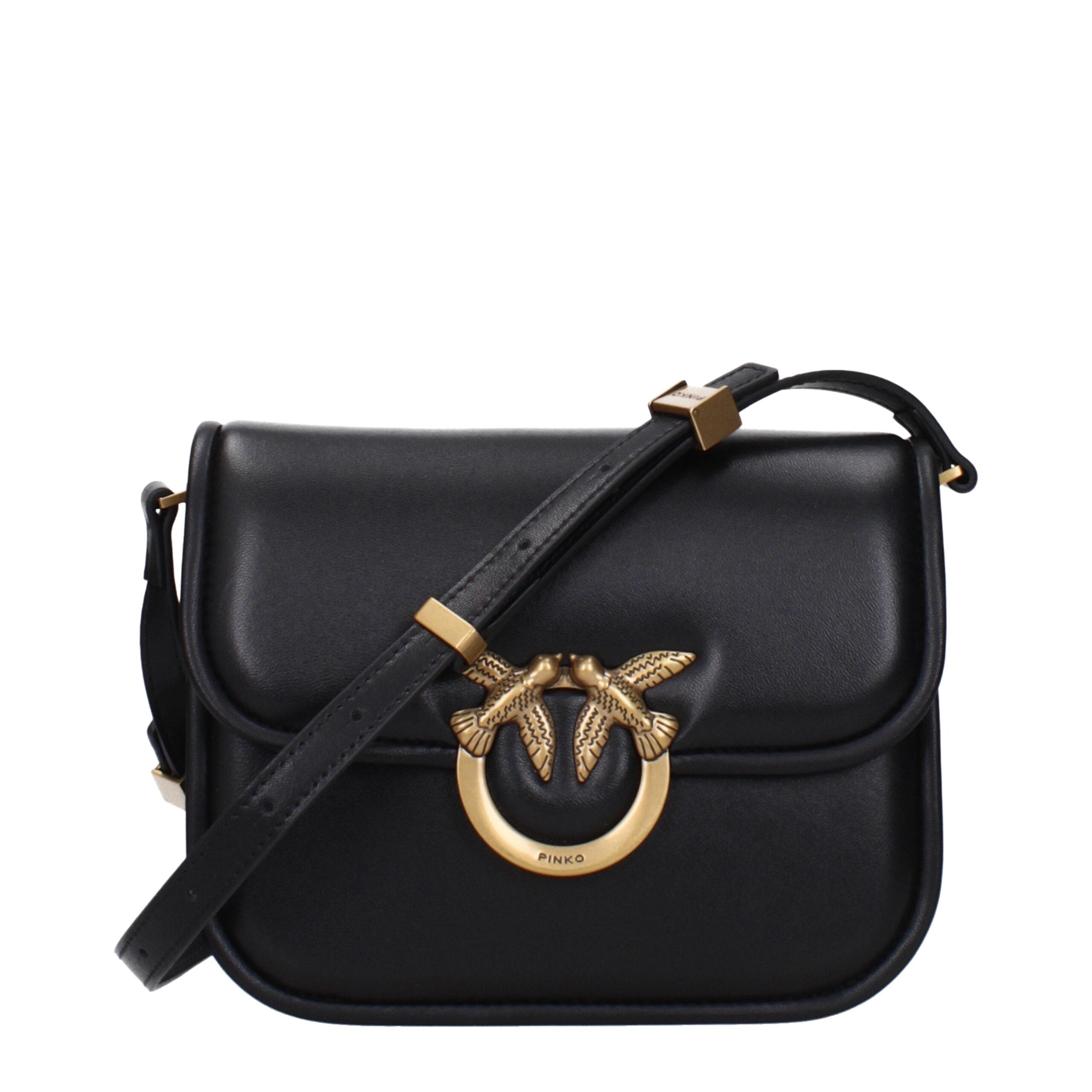 Black Leather Crossbody Bag