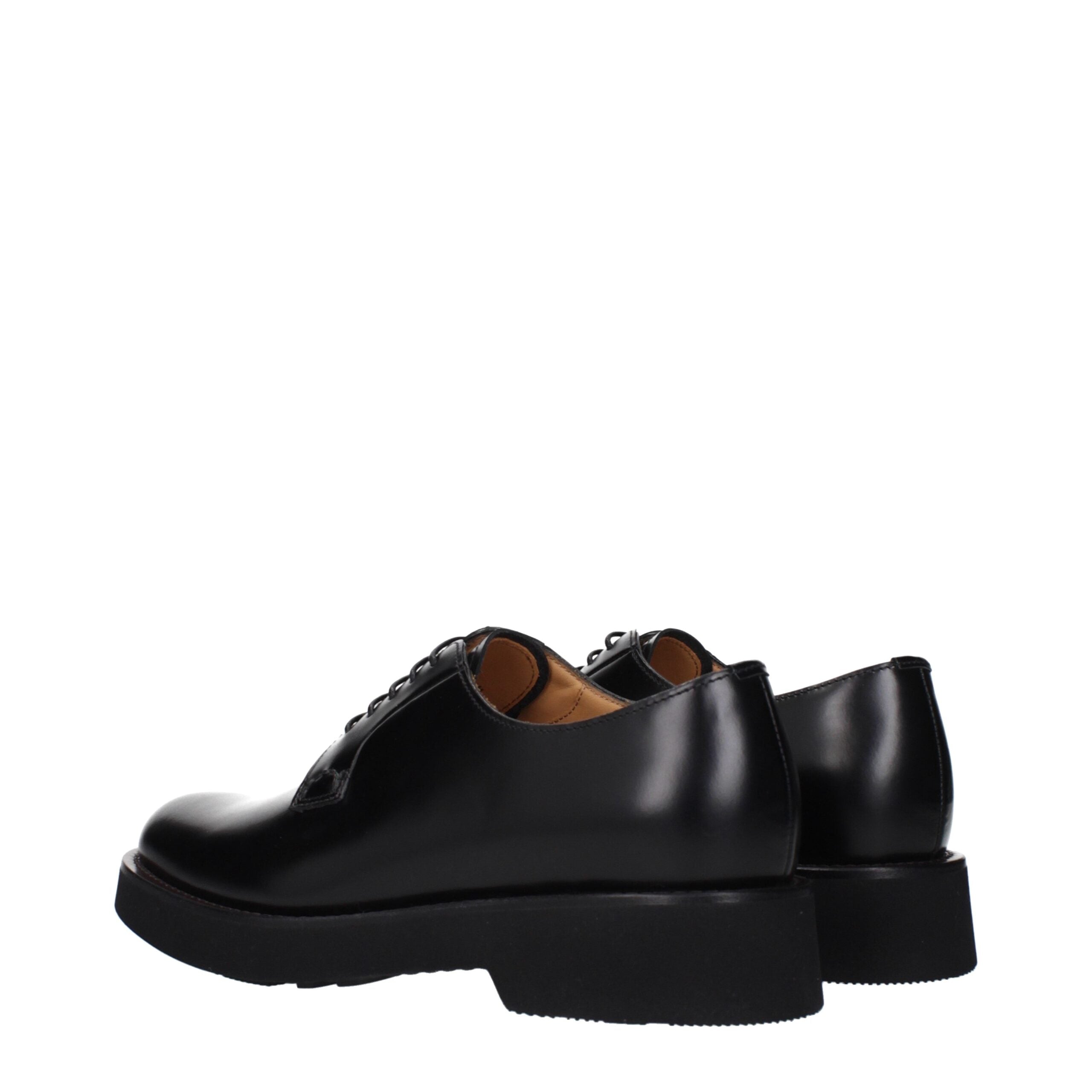 Black Leather Oxfords And Derbies