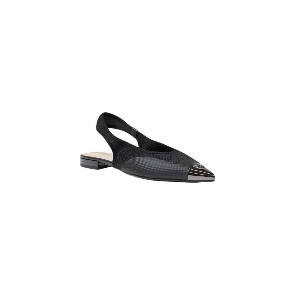 Black Leather Flat Sandals