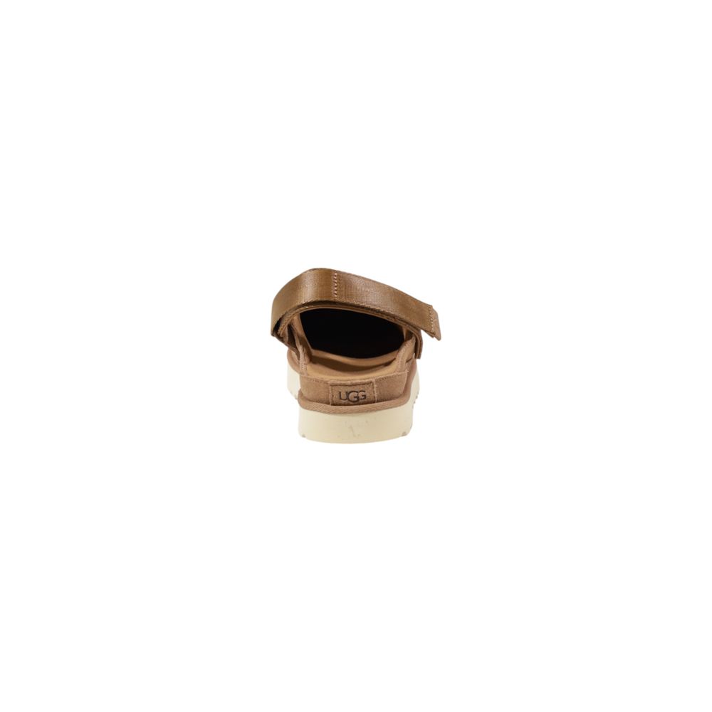Beige Recycled Polyester Platform Pumps