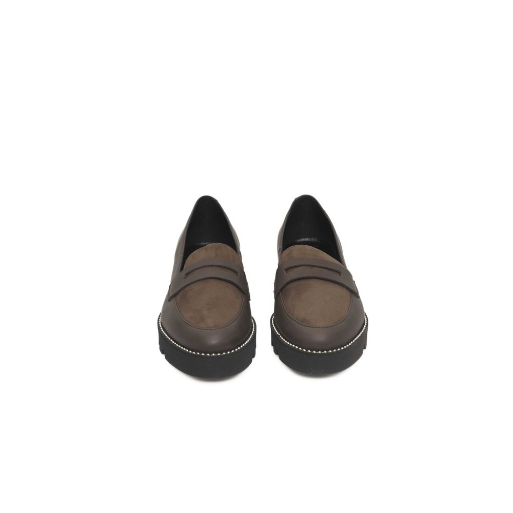 Brown Cowhide Women's Loafer