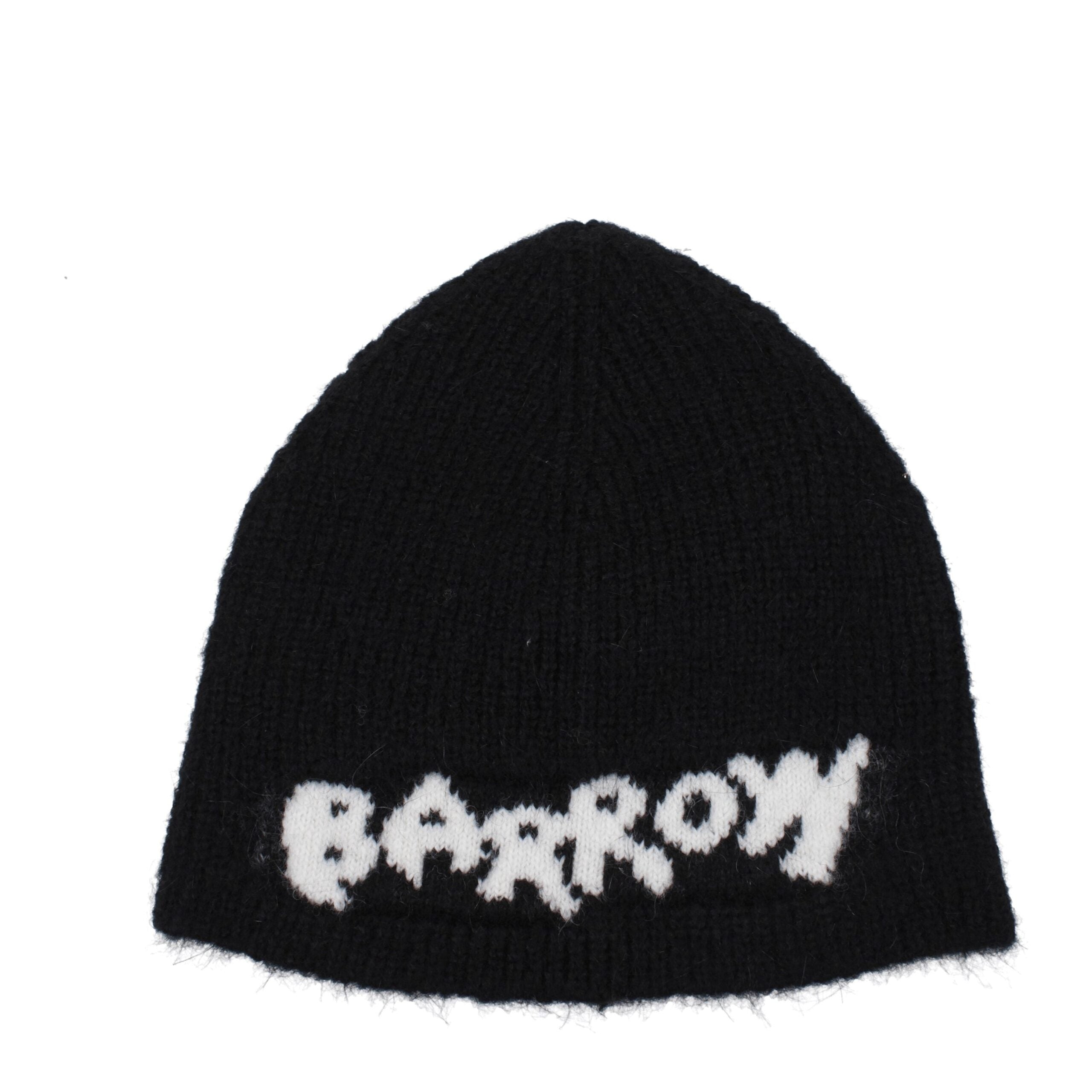 Black Marabou Beanie