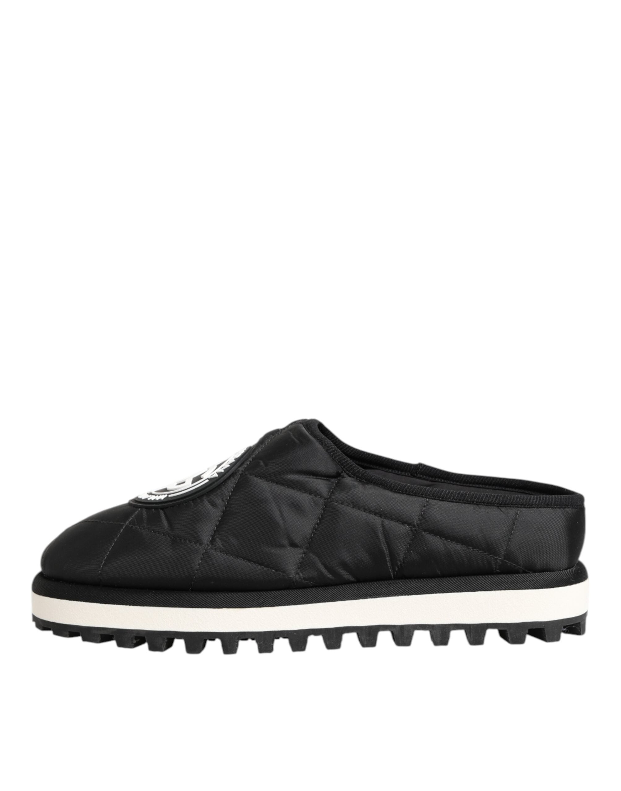 Black Nylon Low Top Slip On Sneaker Shoes