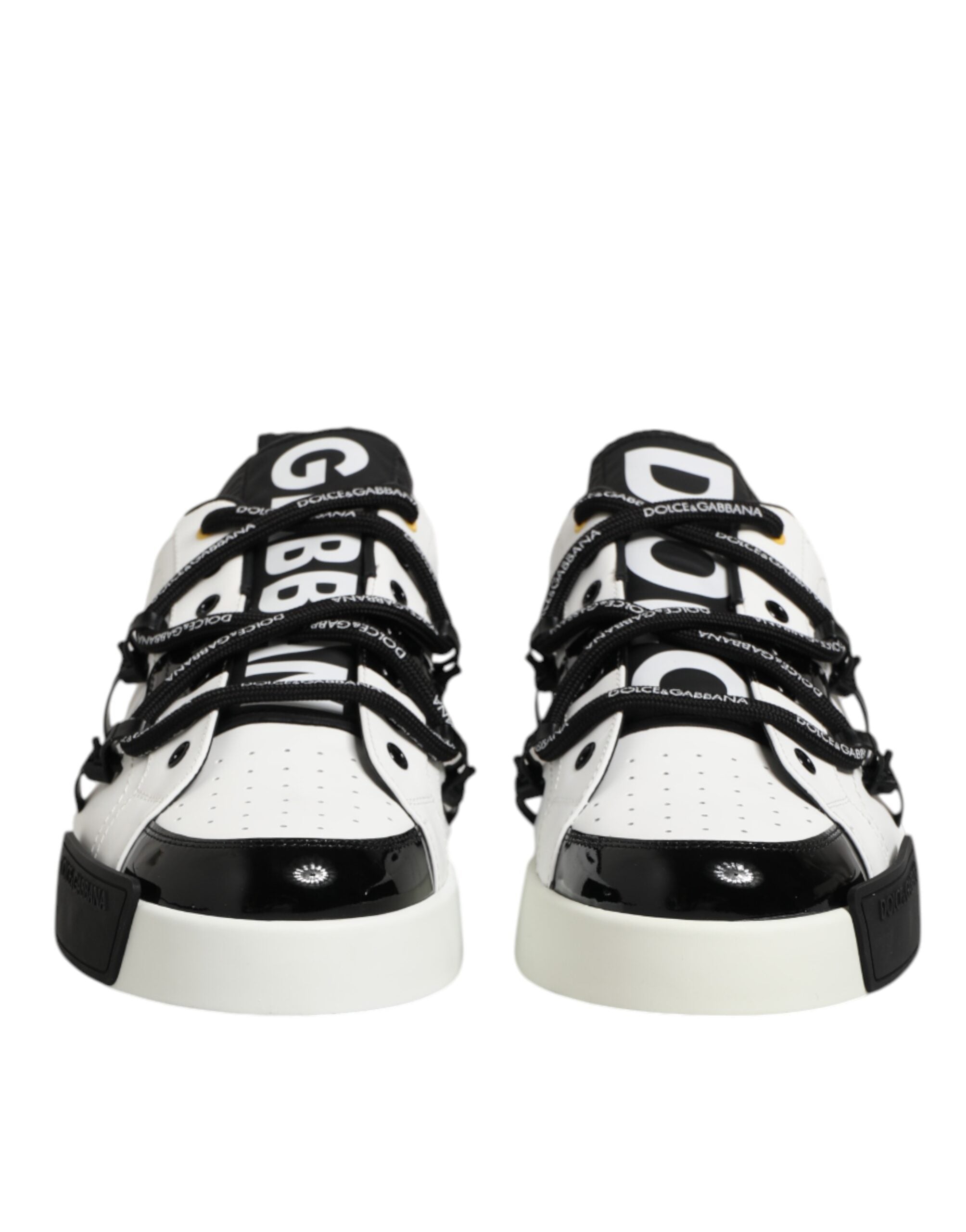 White Leather Logo Portofino Sneakers Shoes