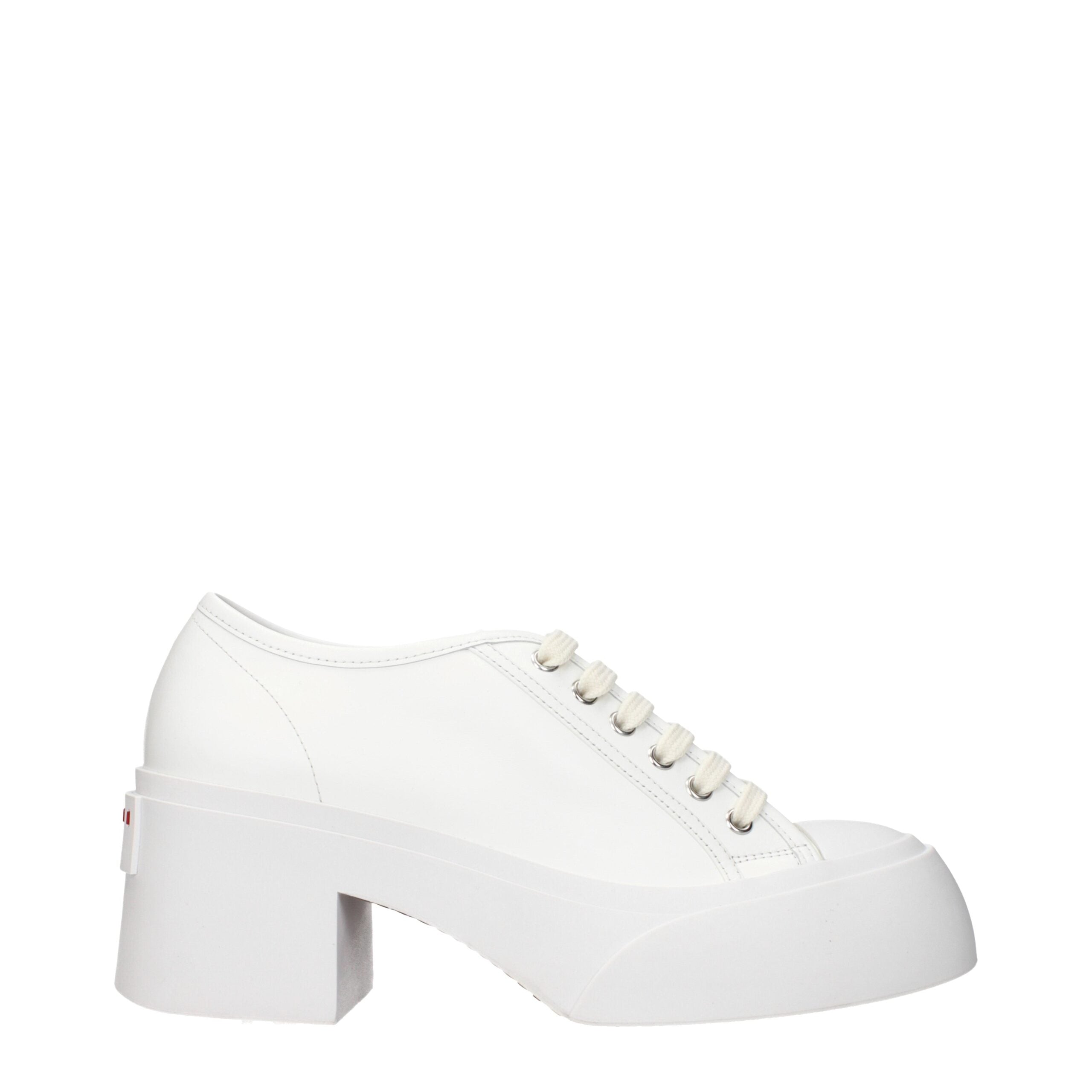 Blue Leather Platform Sneakers