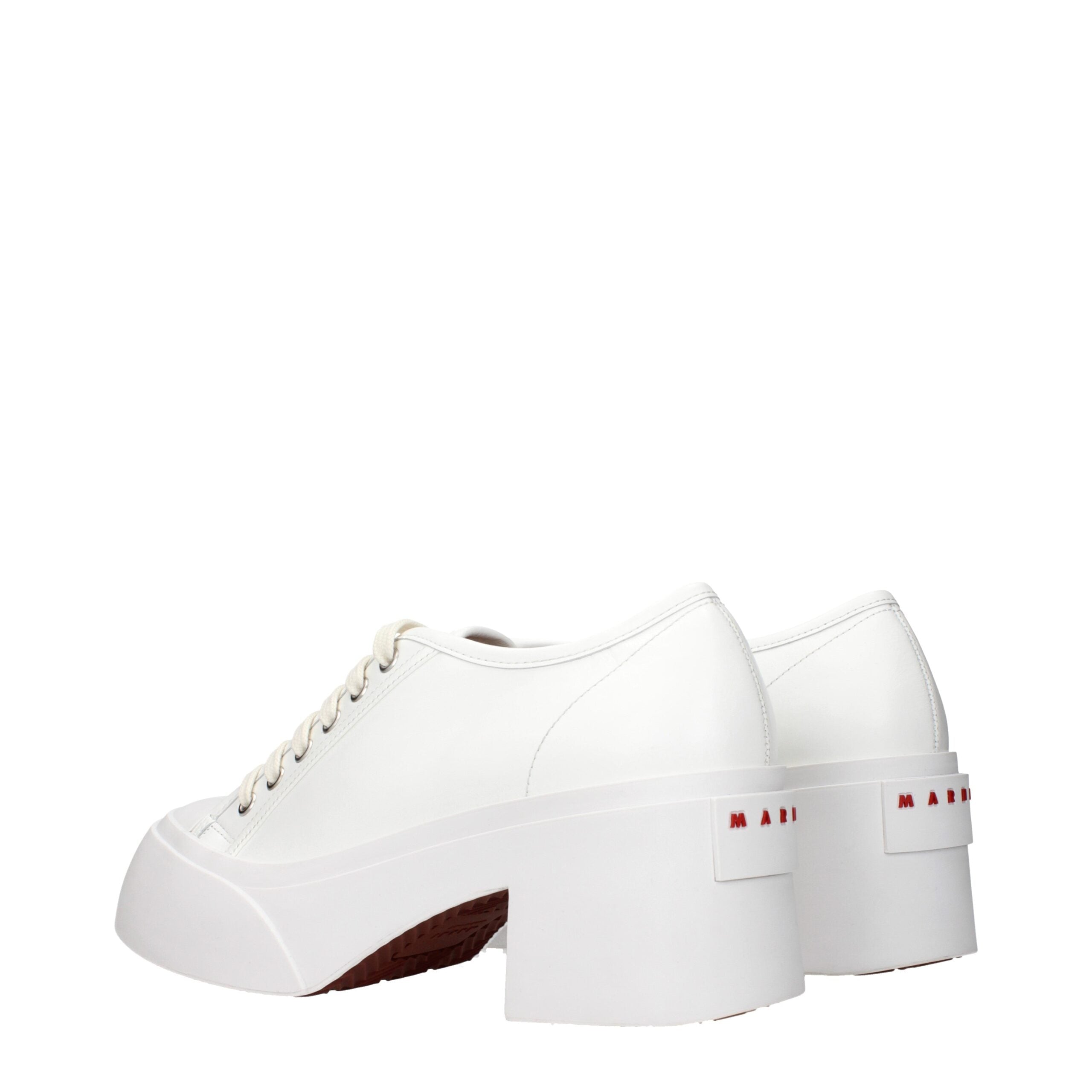 Blue Leather Platform Sneakers