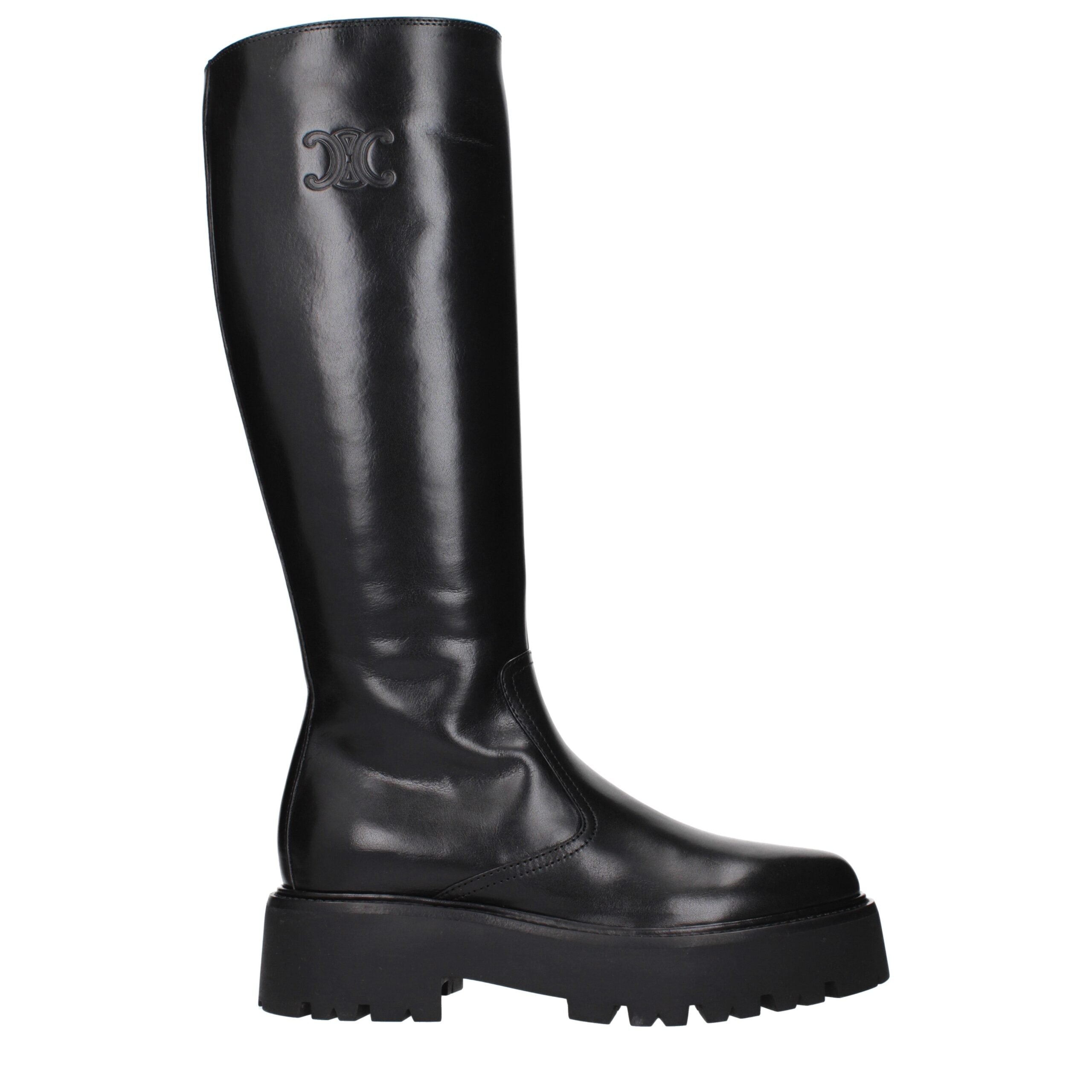 Black Leather Ankle Boots