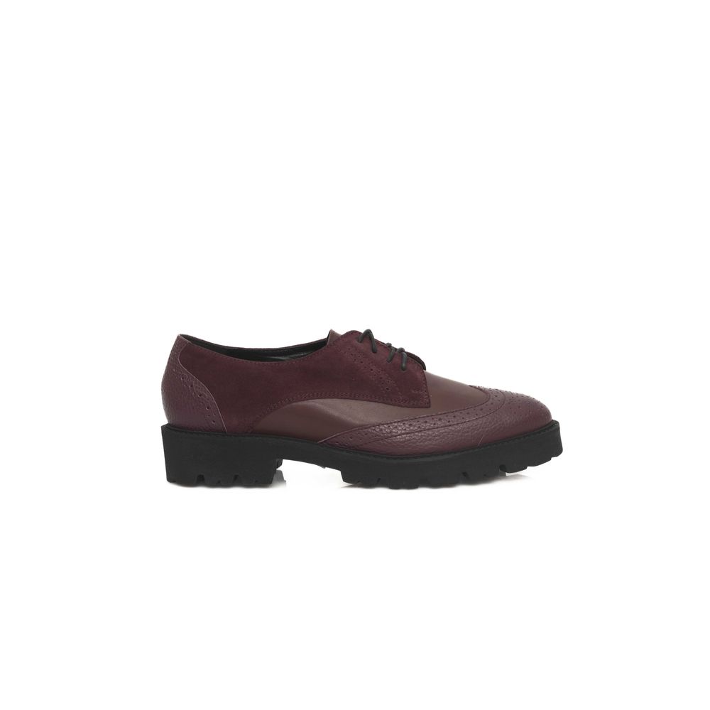 Burgundy Cowhide Women Loafer