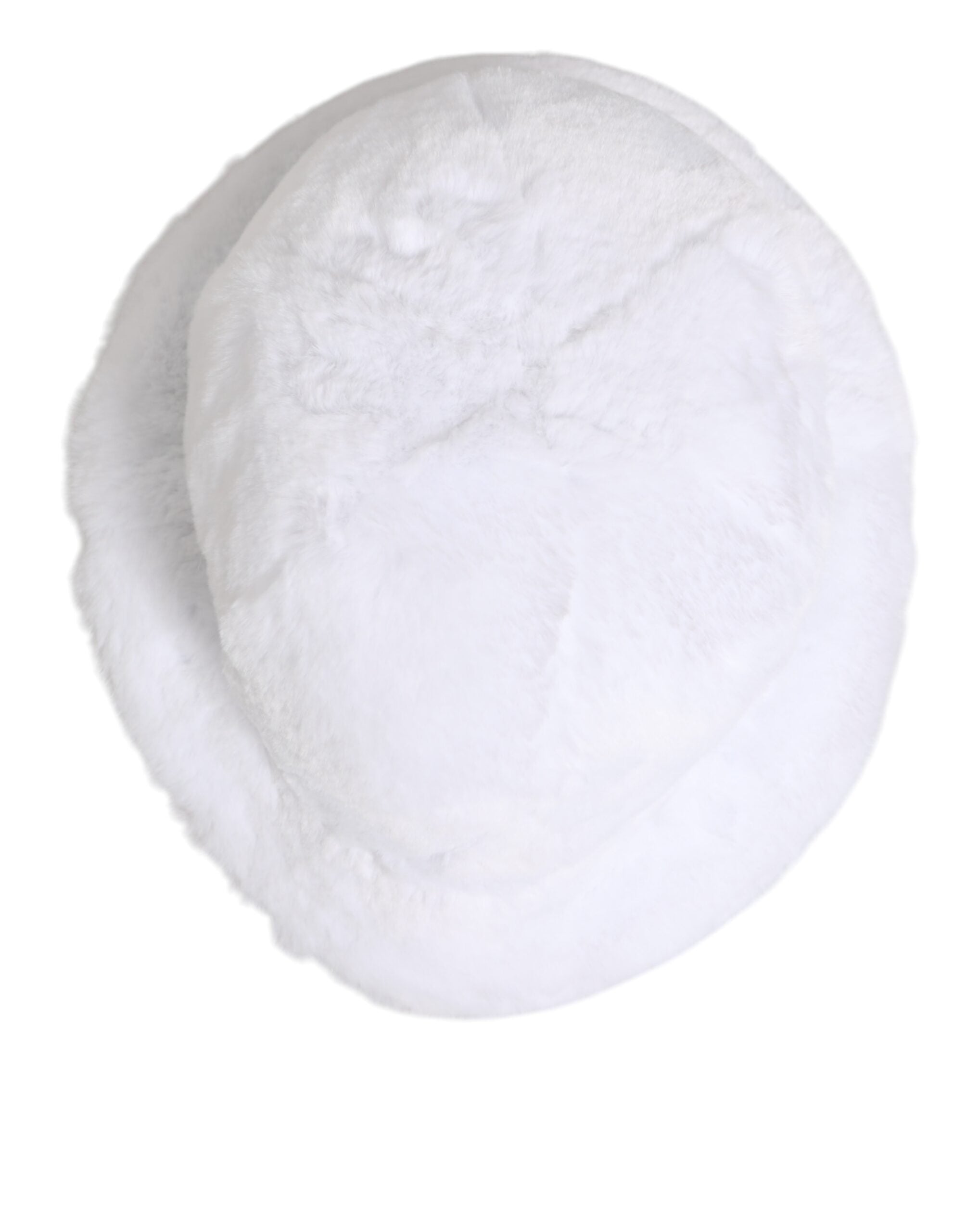 White Modacrylic Fur Bucket Men Capello Hat