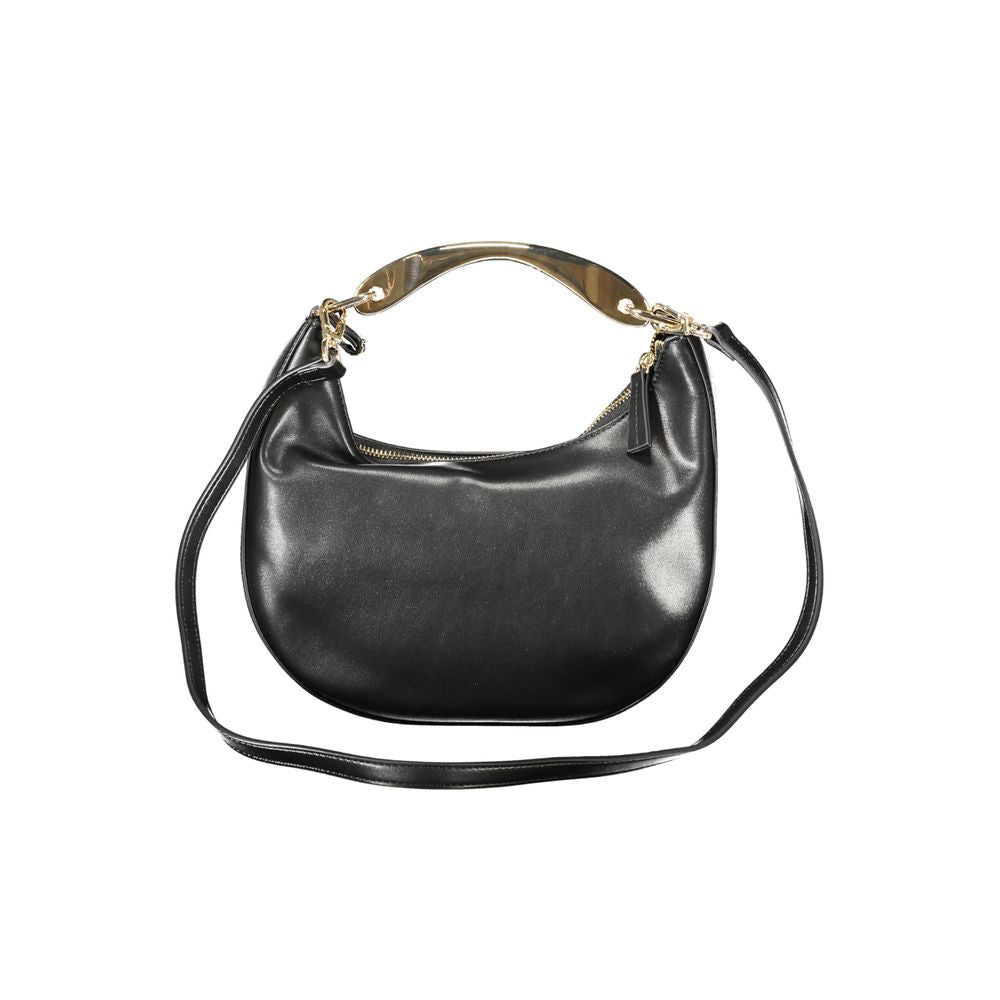 Black Polyethylene Women Handbag