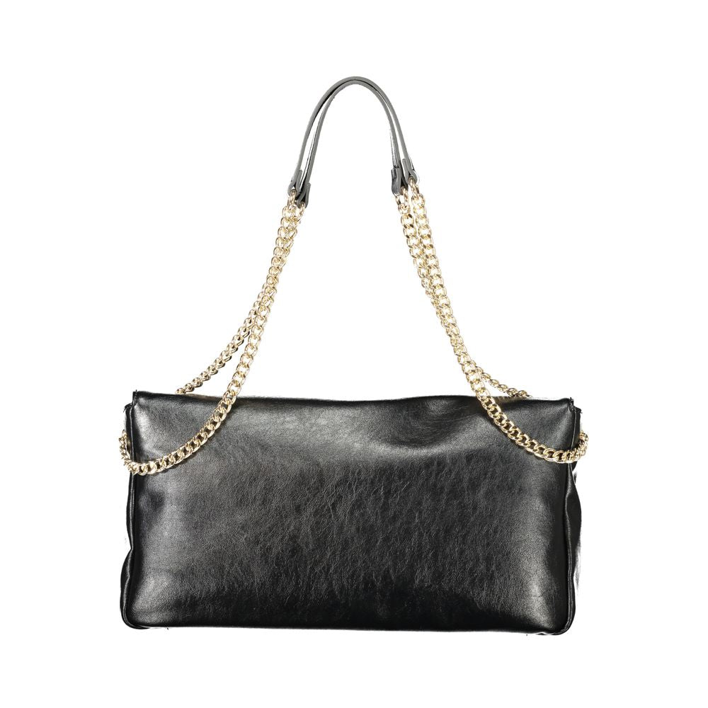 Black Polyethylene Women Handbag