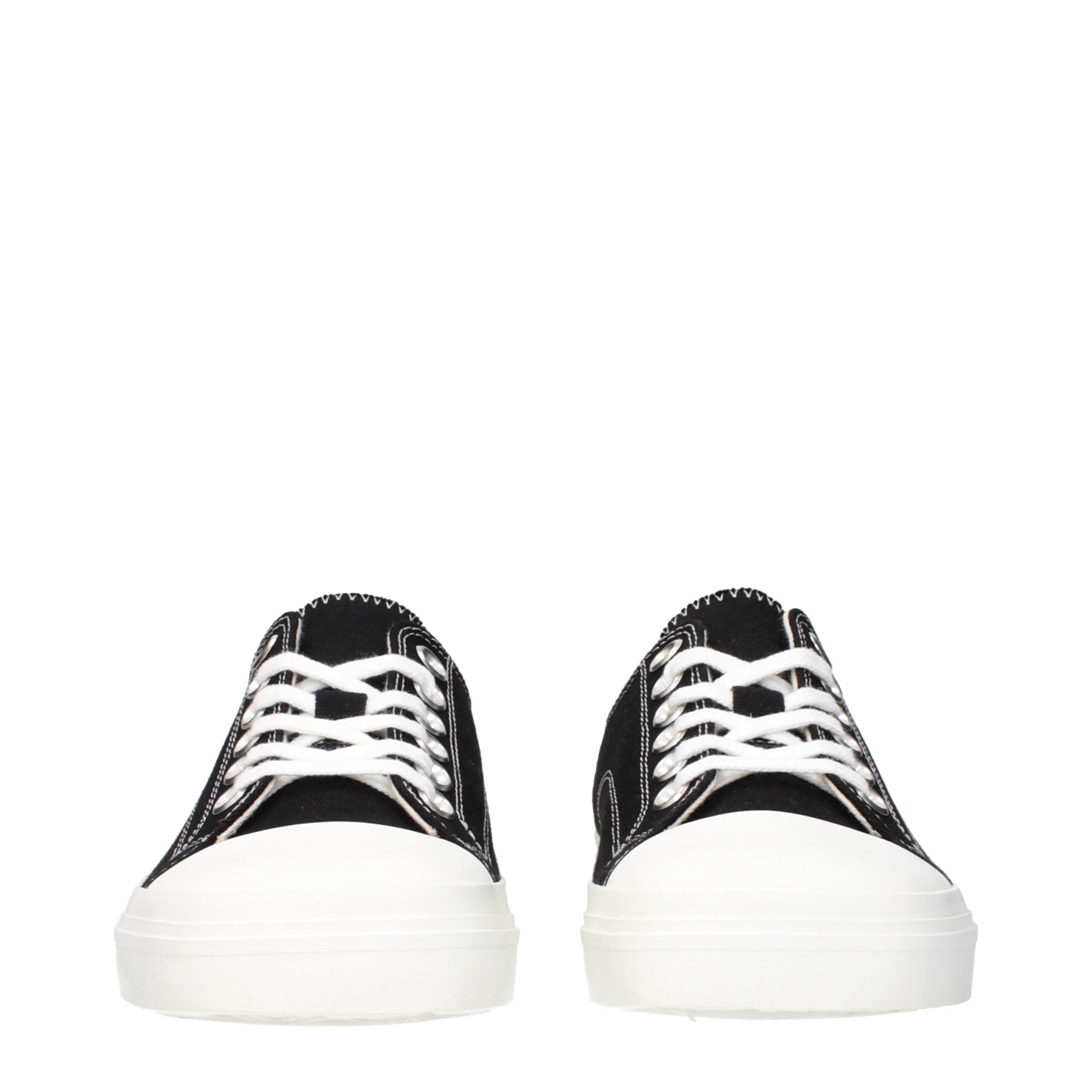 Black Fabric Low Top Sneakers