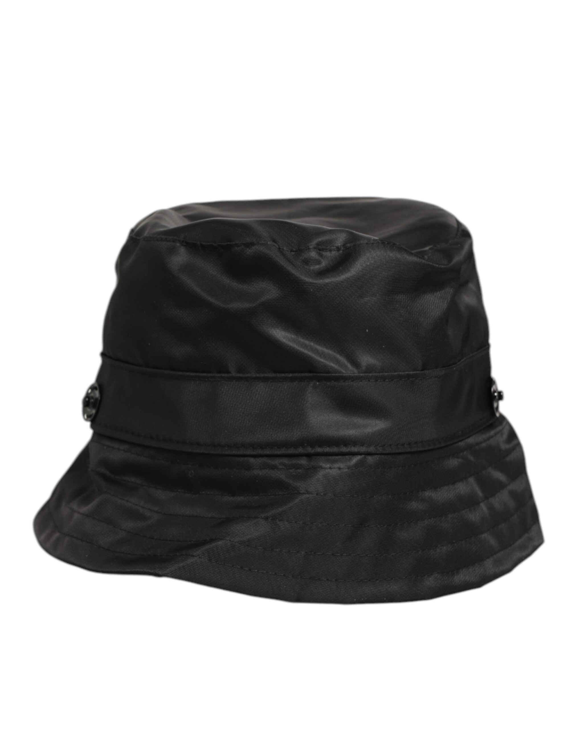 Black PVC Wide Brim Men Bucket Capello Hat