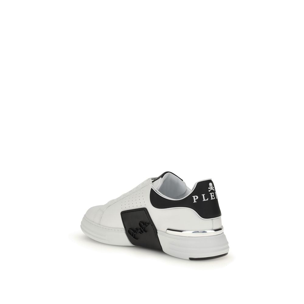 White Calf Leather Bos Taurus Athletic Sneakers