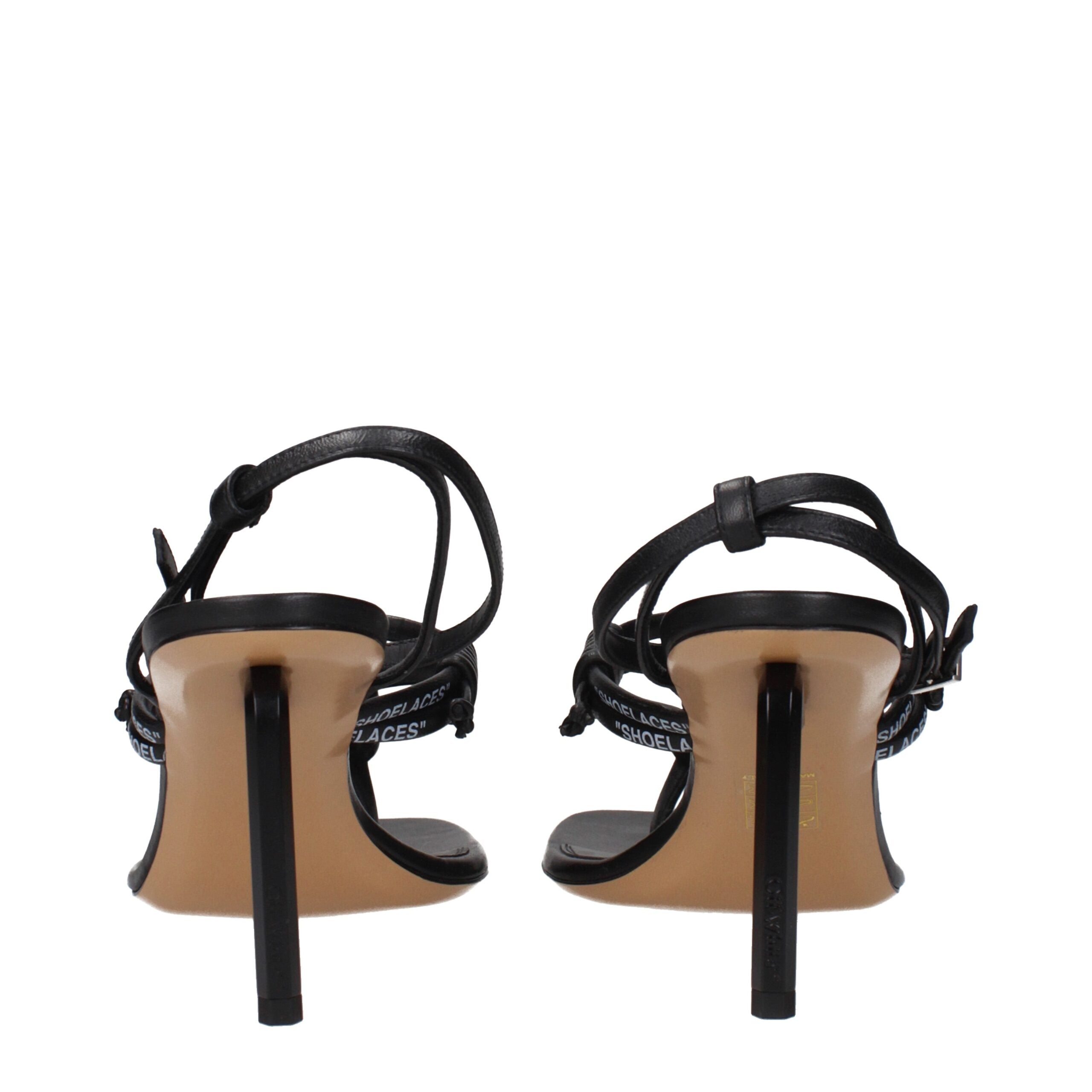 Black Leather Flip-Flop Sandals