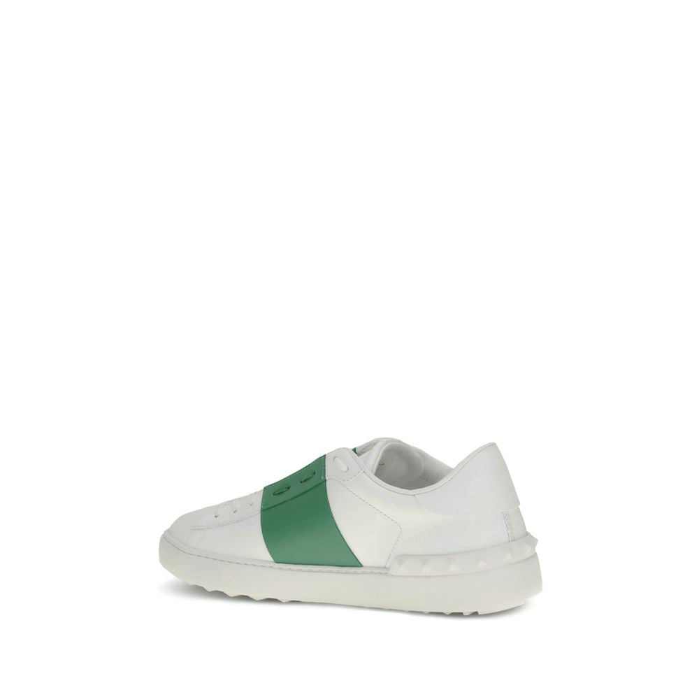 White Calf Leather Bos Taurus Low Top Sneakers