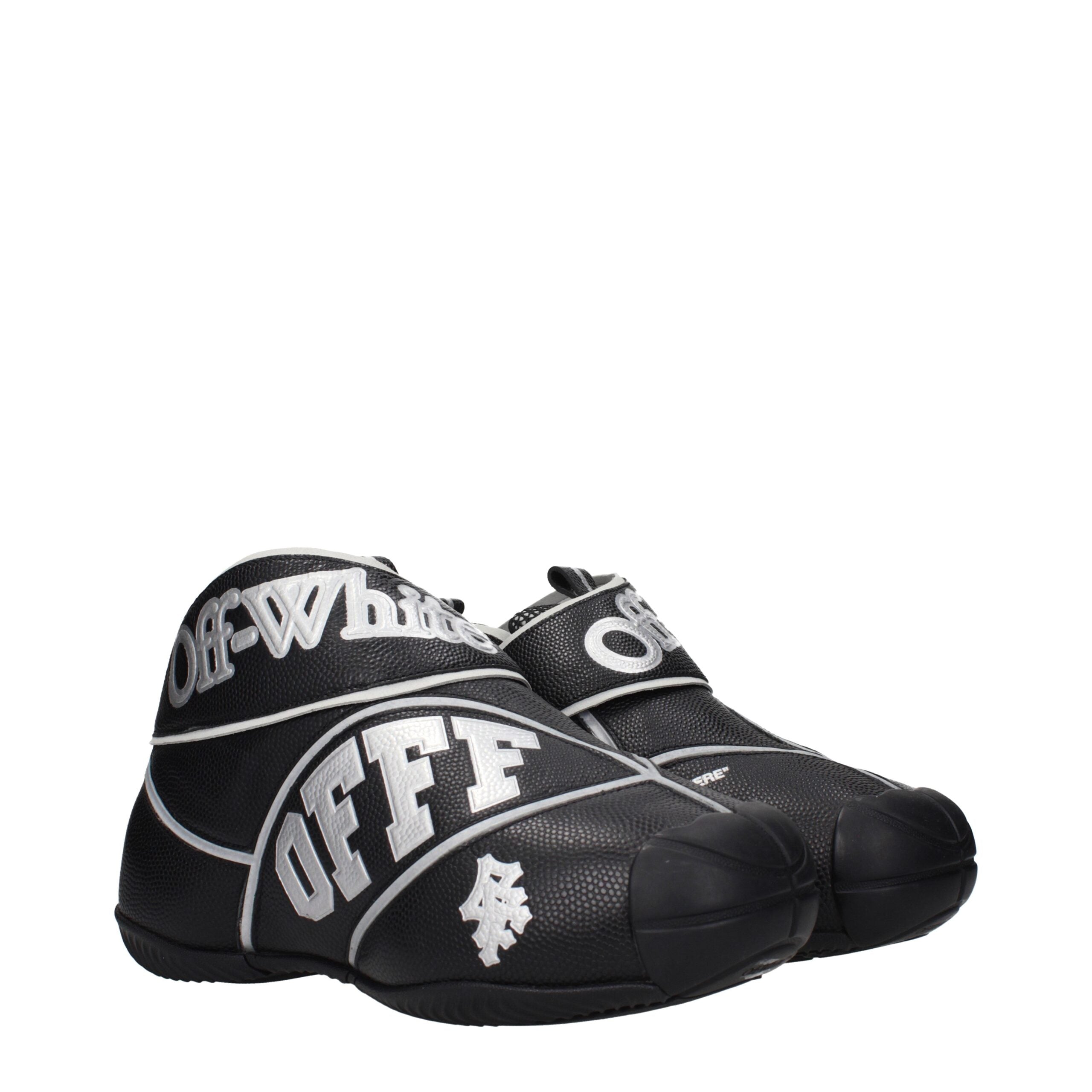 Black Leather High Top Sneakers