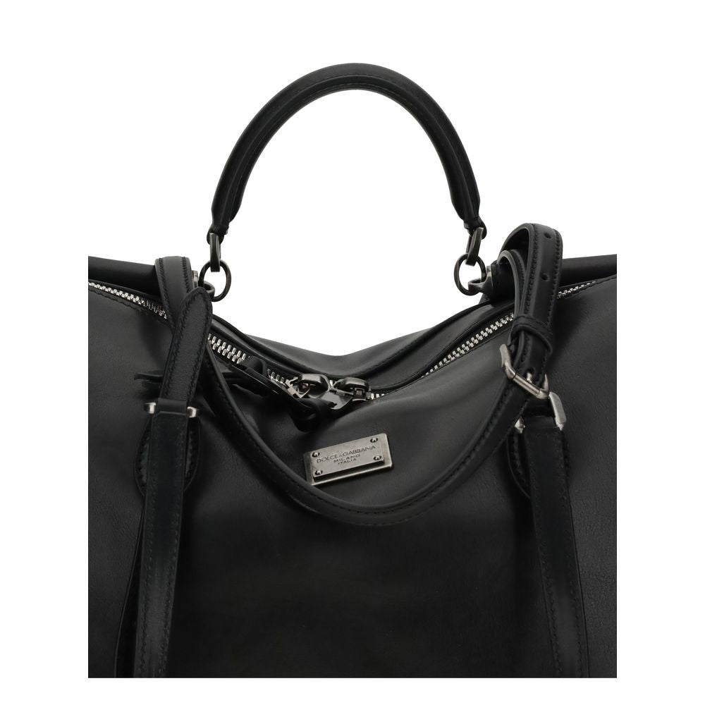 Black Calf Leather Bos Taurus Handbag