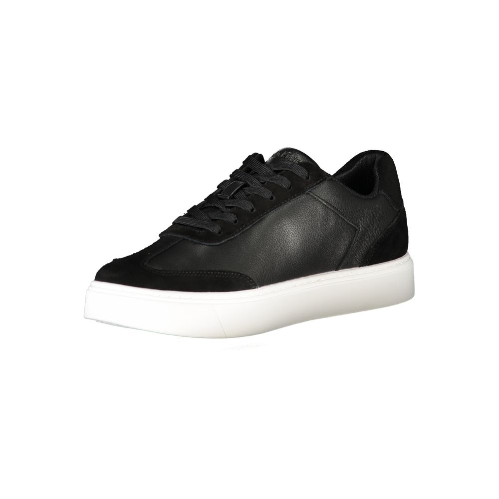 Black Leather Men Sneaker