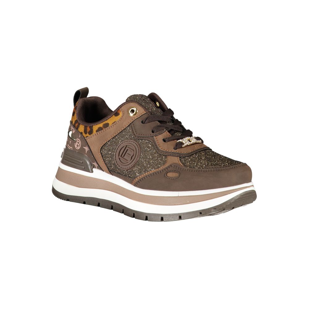 Brown Polyester Women Sneaker