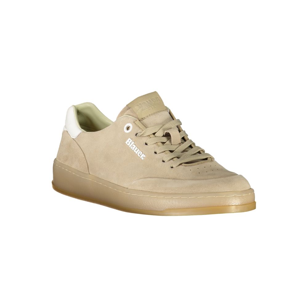 Beige Leather Men's Sneaker