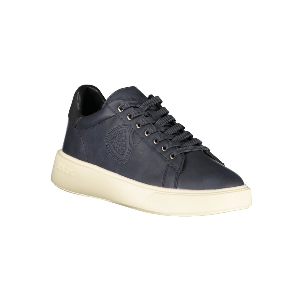 Blue Polyurethane Men's Sneaker